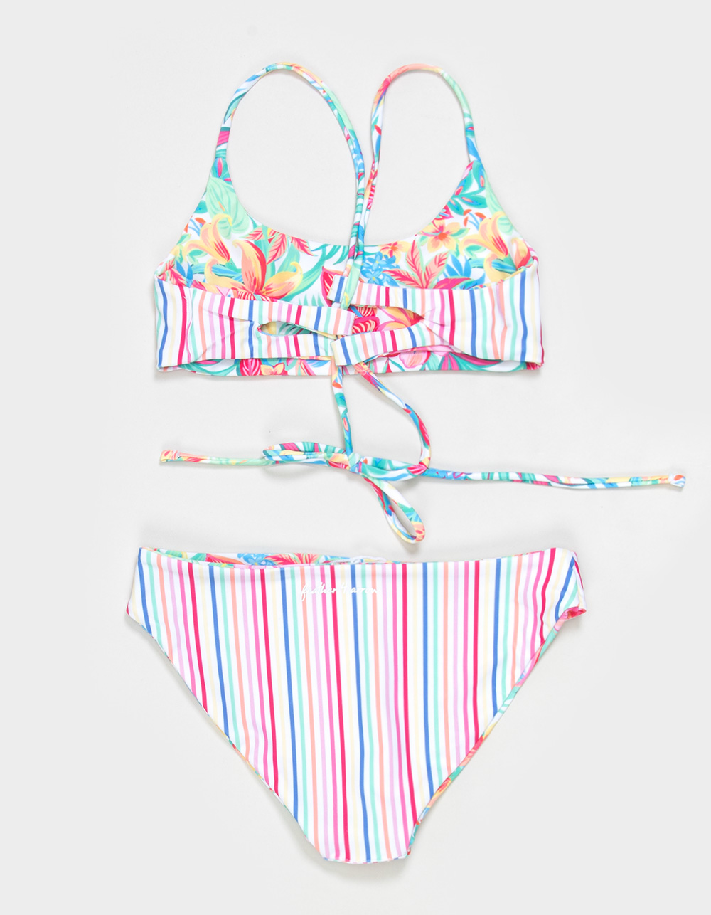 FEATHER 4 ARROW Waverly Girls Reversible Bralette Bikini Set - MULTI