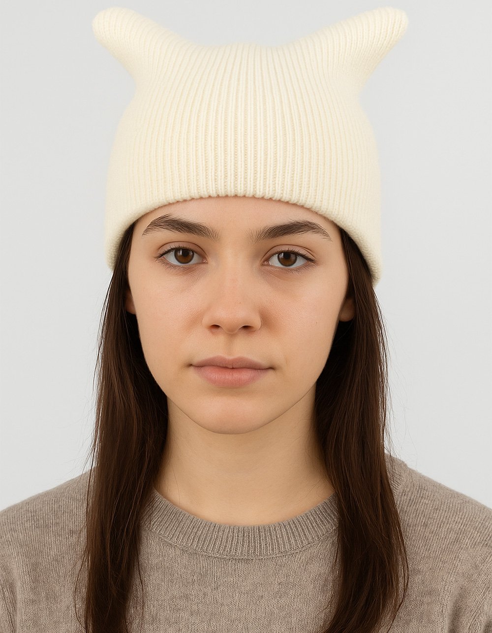 Cat Ear Beanie - CREAM