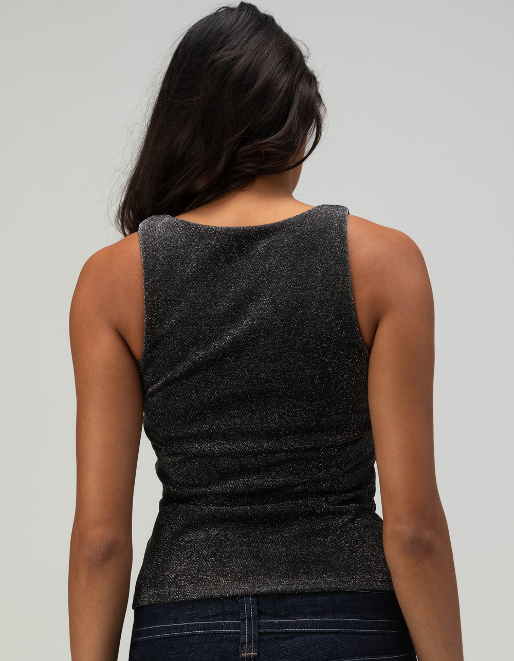 JJXX Sparkle Womens Tank Top - BLACK