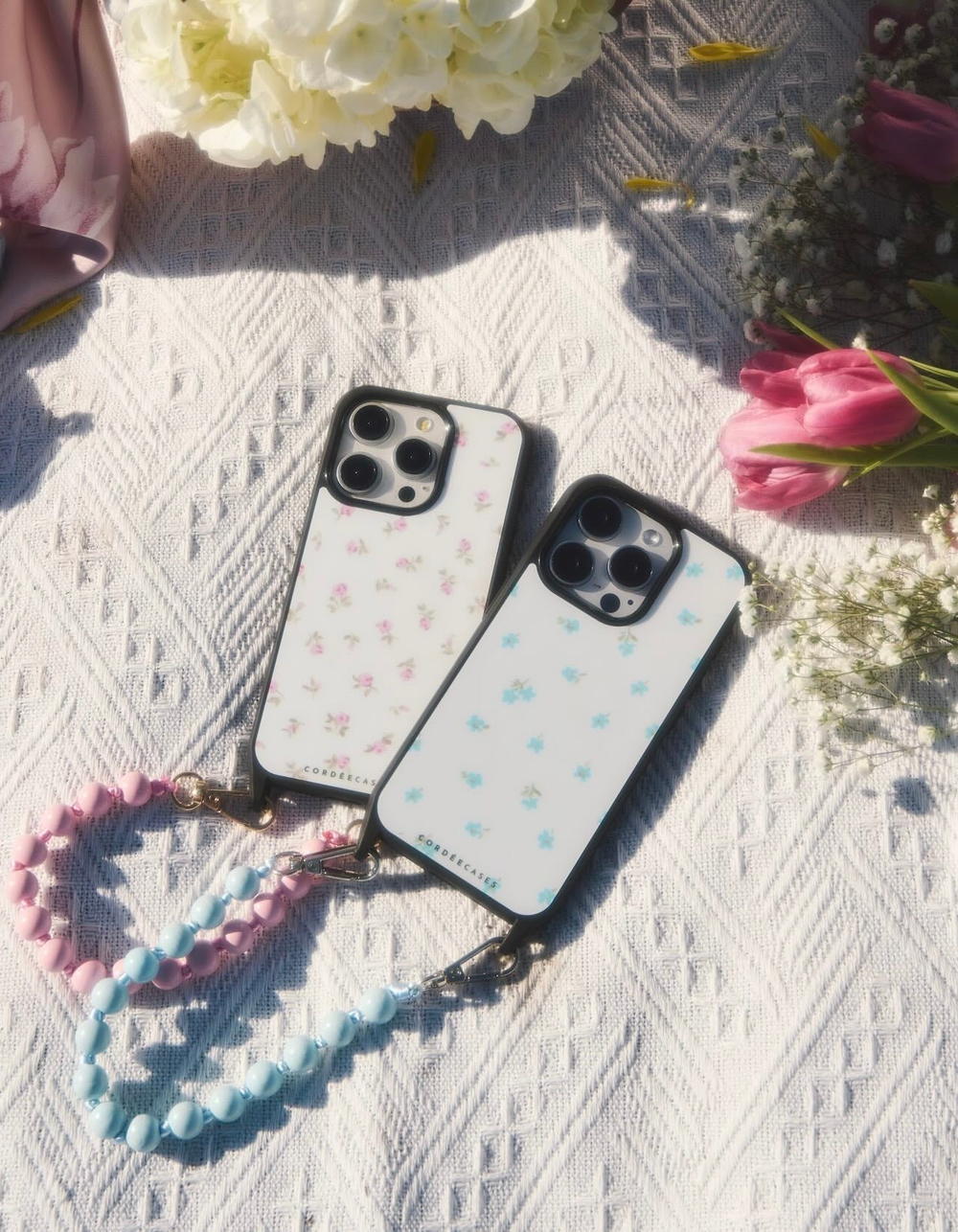 CORDEE CASES Peony Picnic iPhone Pro Max MagSafe Wristlet Set