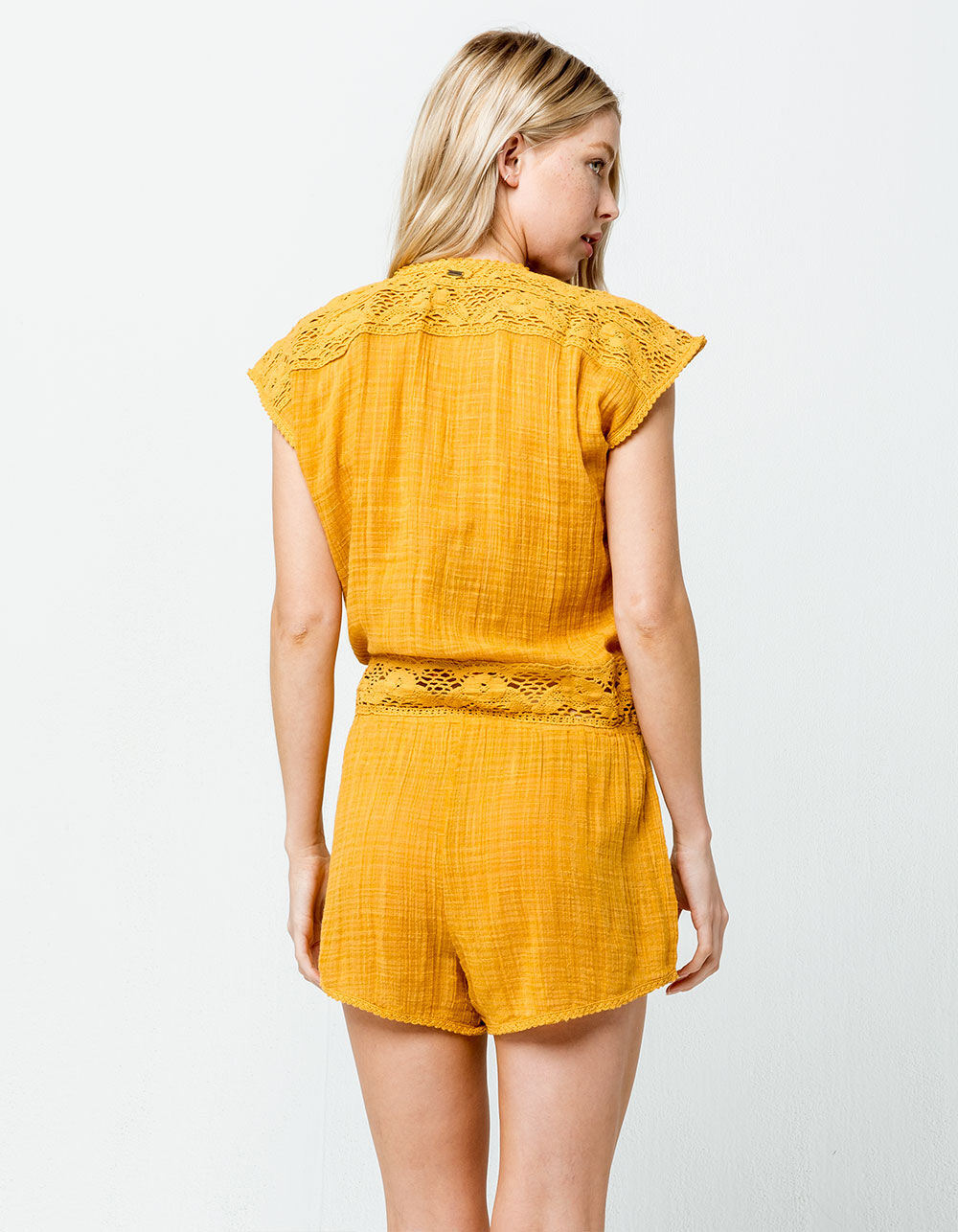 O'NEILL Salt Water Cover Up Yellow Womens Romper image number 2