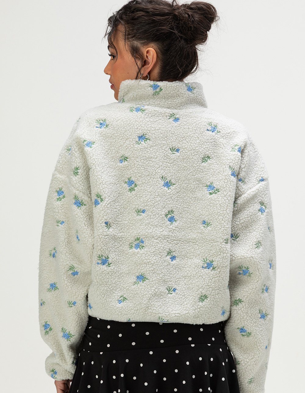 HAPPY CAMP3R Elle Womens Half Zip Pullover - GRAY COMBO