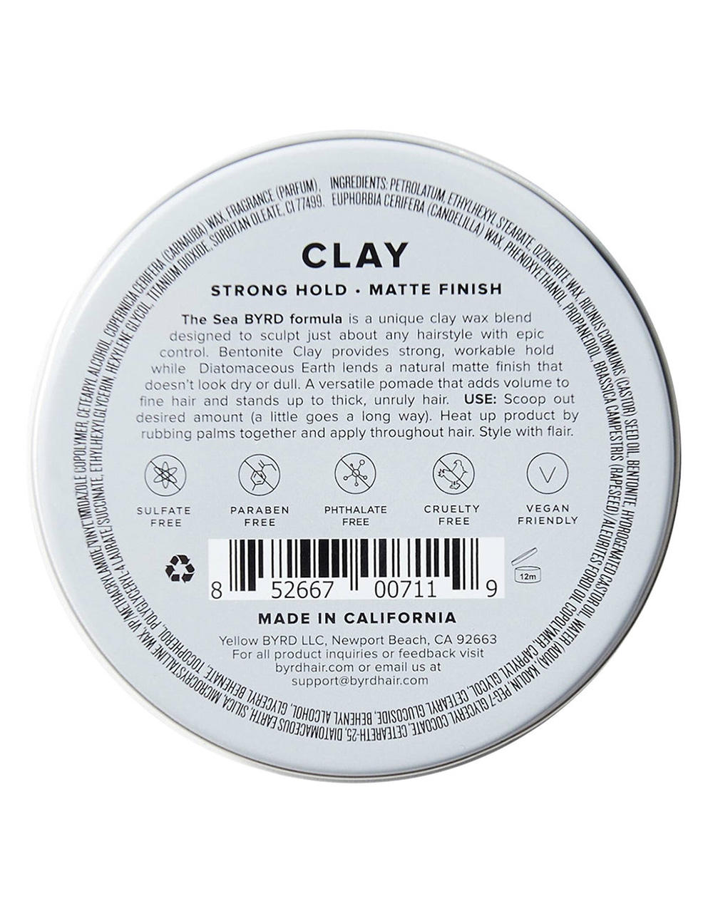 BYRD Clay Pomade - GRAY