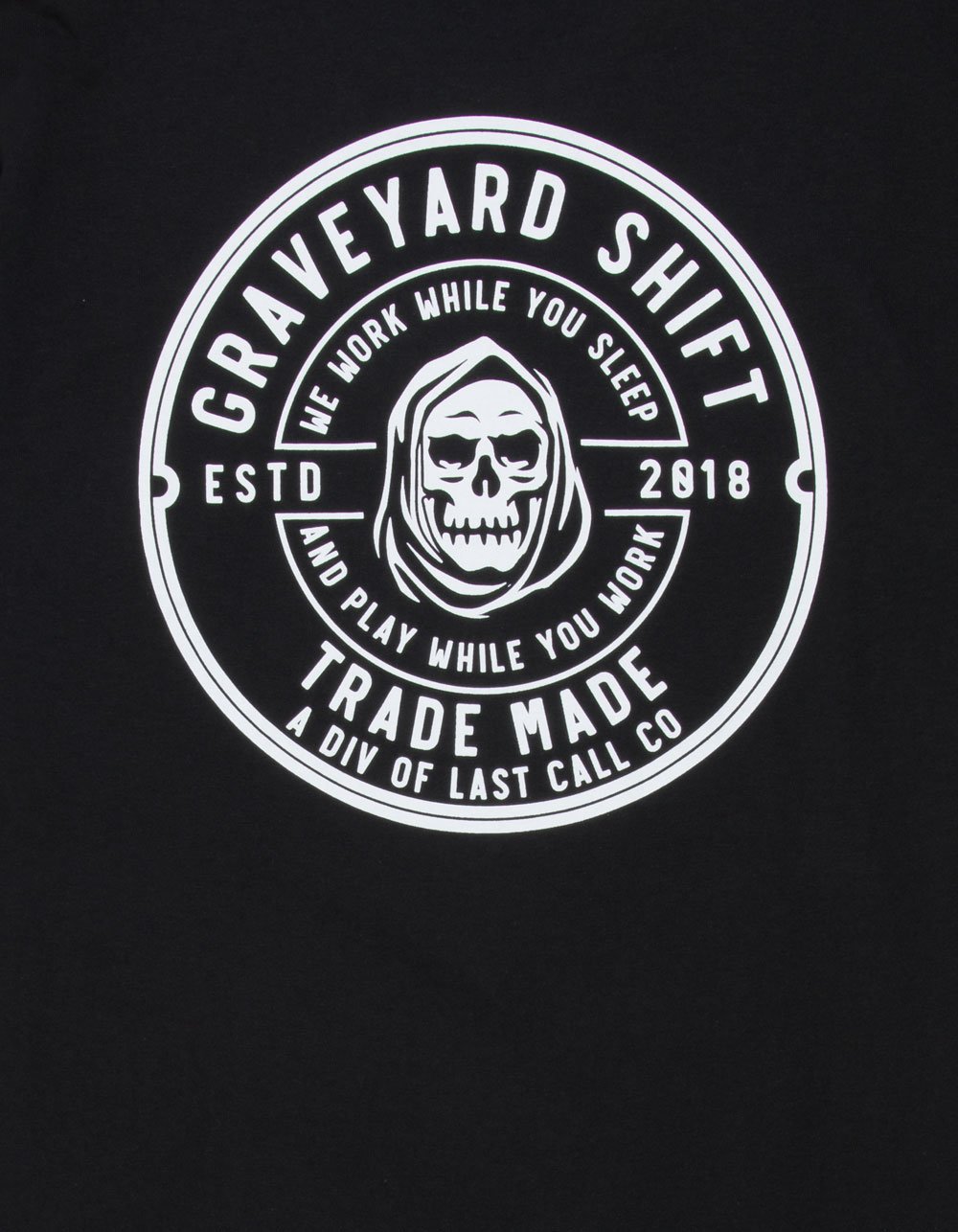 LAST CALL CO. Shift Trade Made Mens Tee - BLACK