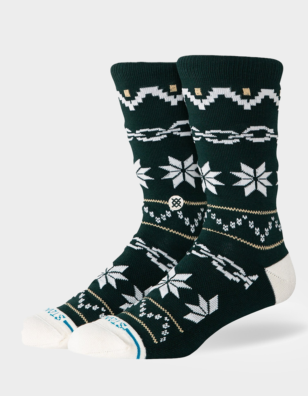 STANCE Break The Season Mens Crew Socks - DK GREEN