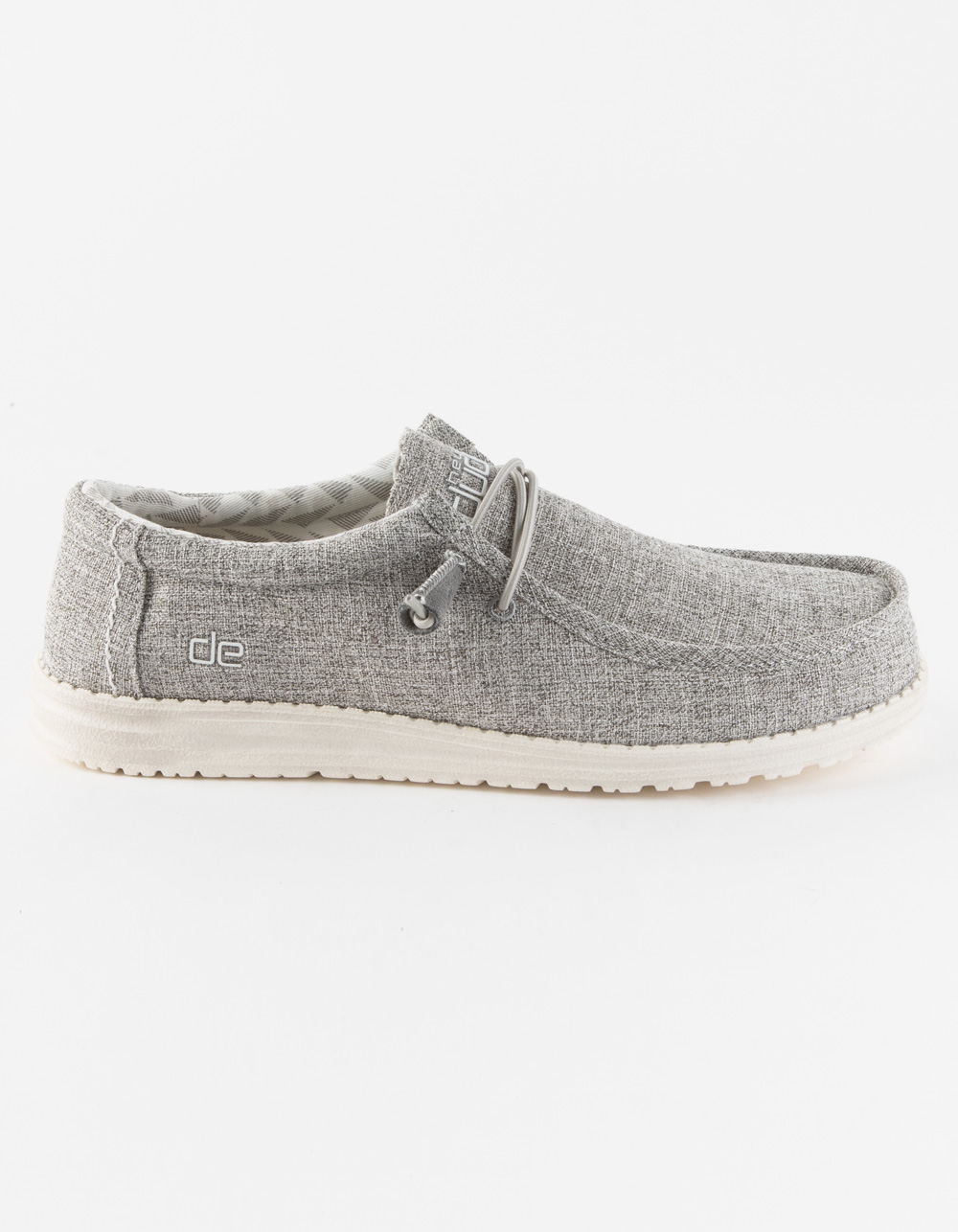 HEY DUDE Wally Linen Mens Shoes LIGHT GRAY Tillys