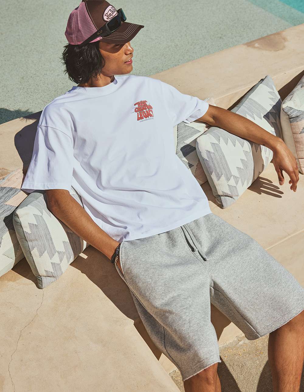 RSQ Mens Baggy Sweat Shorts - HEATHER GRAY