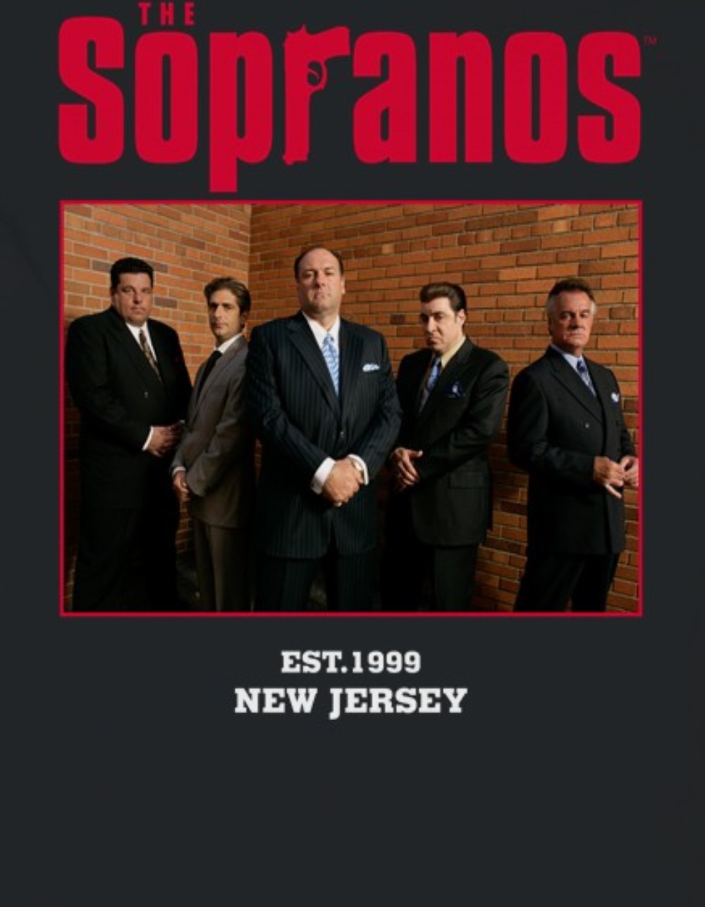 THE SOPRANOS New Jersey Unisex Tee - BLACK