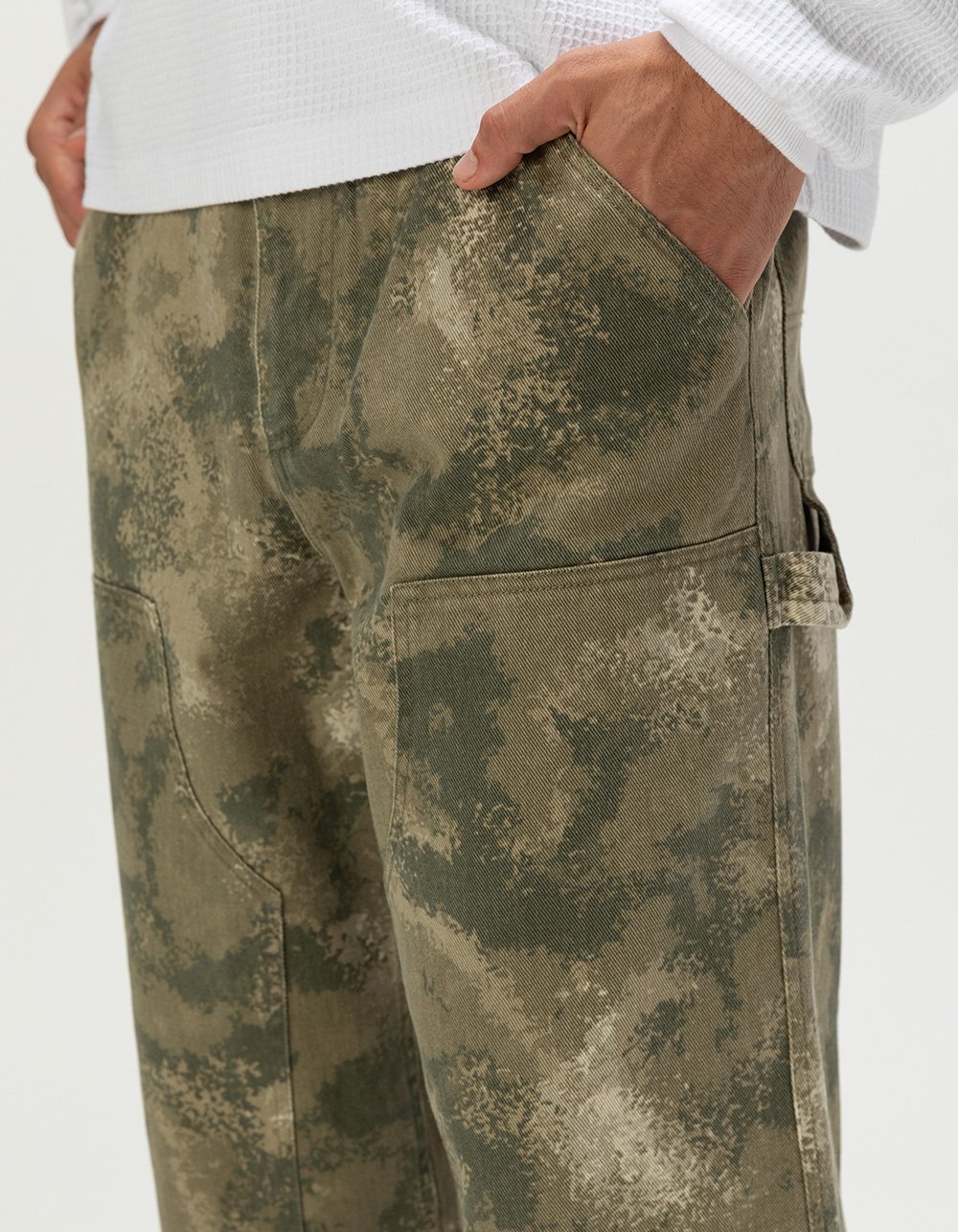 RSQ Mens Baggy Utility Pants - CAMO GREEN