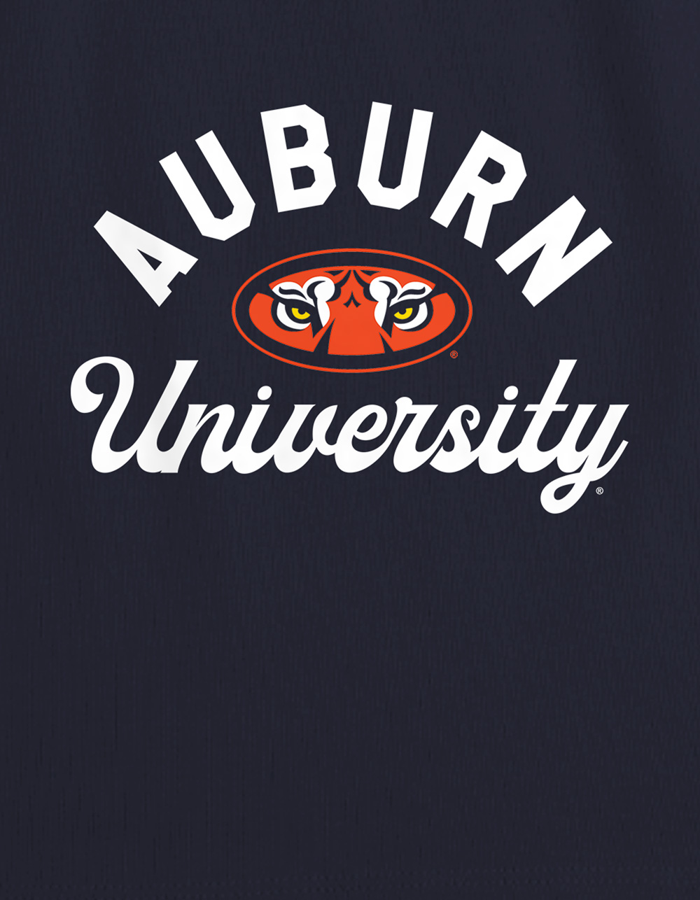 AUBURN UNIVERSITY Classic Script Womens Cropped Tank Top - NAVY