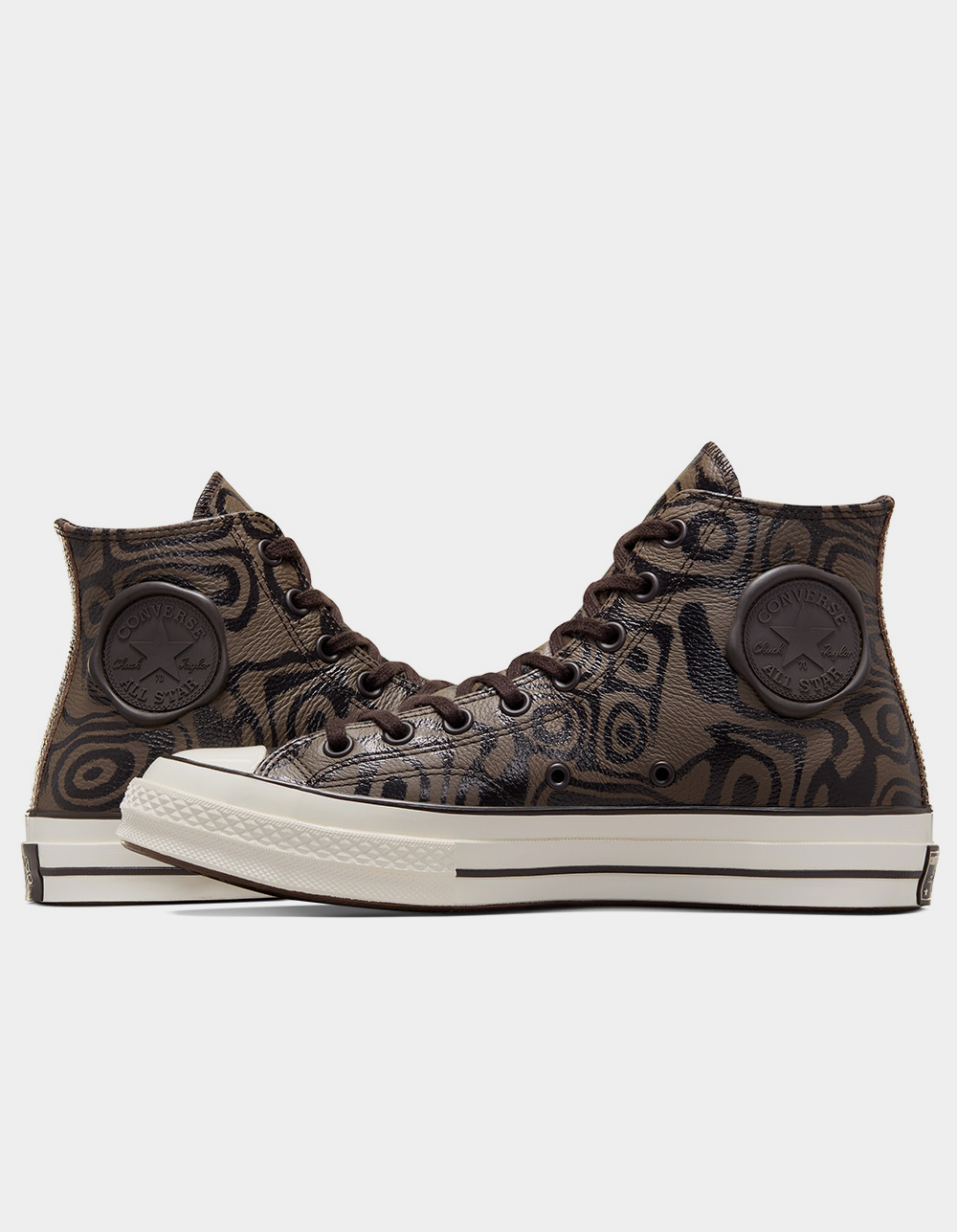 CONVERSE x Wonka Chuck 70 Chocolate Swirl High Top Shoes - BROWN 