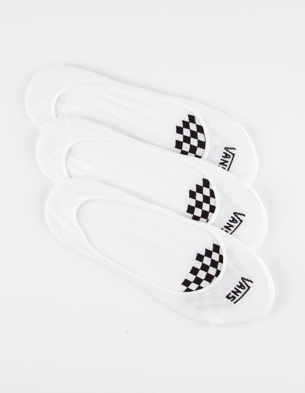 VANS 3 Pack Girly Ped White Womens No Show Socks WHITE Tillys