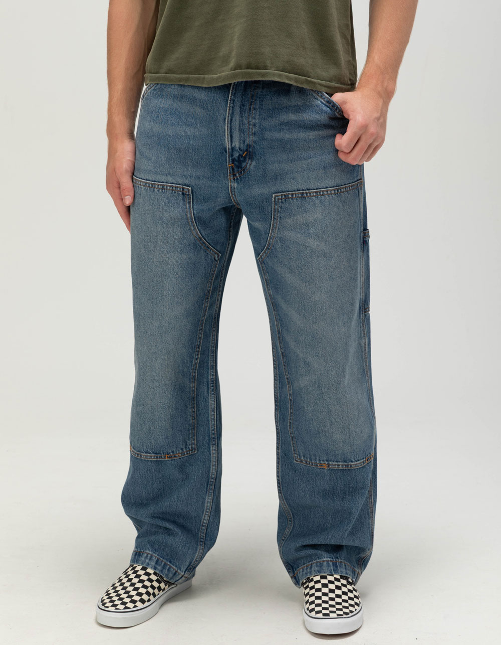 LEVI'S 568 Mens Loose Straight Double-Knee Carpenter Jeans