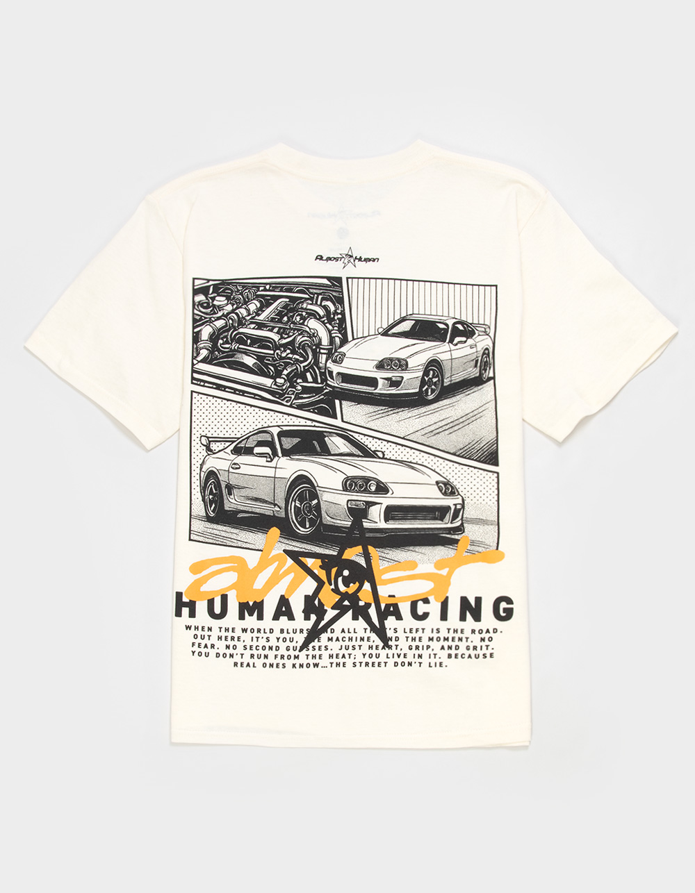 ALMOST HUMAN Racing Boys Tee - CREAM