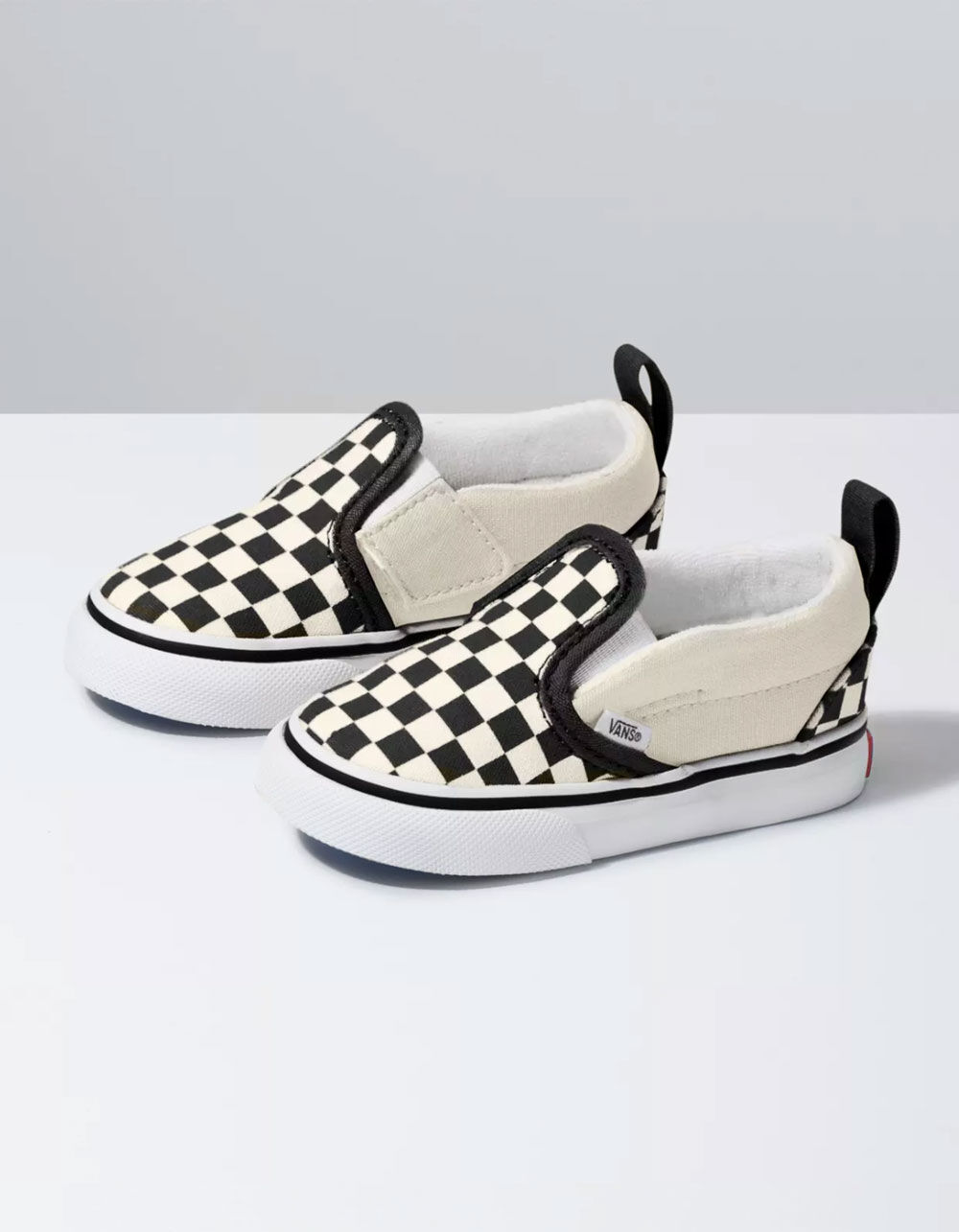 VANS Toddler Checkerboard Slip-On Velcro Shoes - CHECK | Tillys