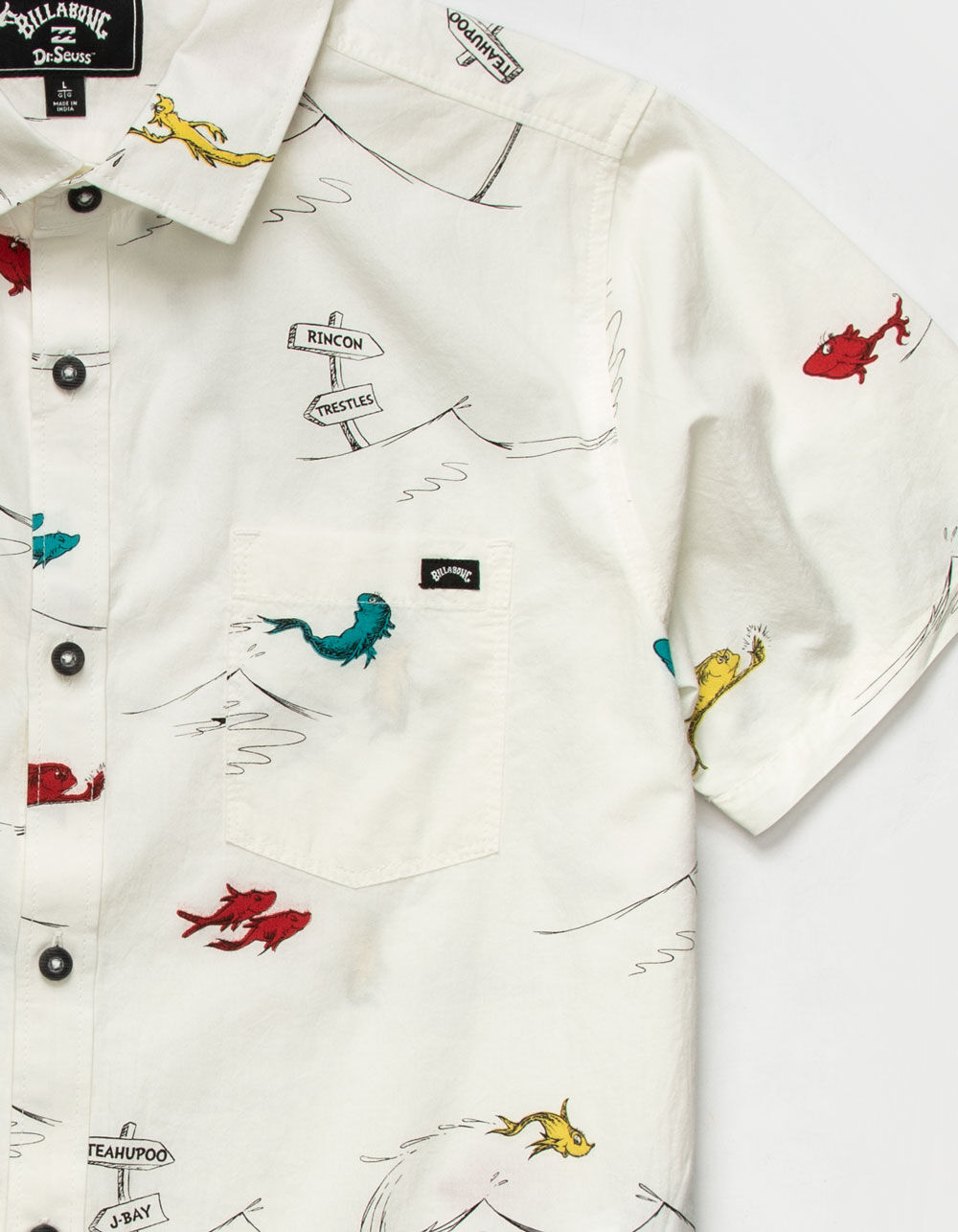 BILLABONG x Dr. Seuss One Fish Two Fish Boys Shirt - WHITE | Tillys
