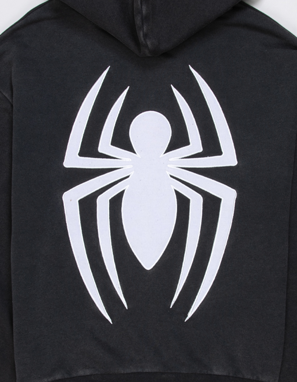 CVLA x Marvel Spider-Man Sigil Mens Zip-Up Hoodie - WASHED BLACK