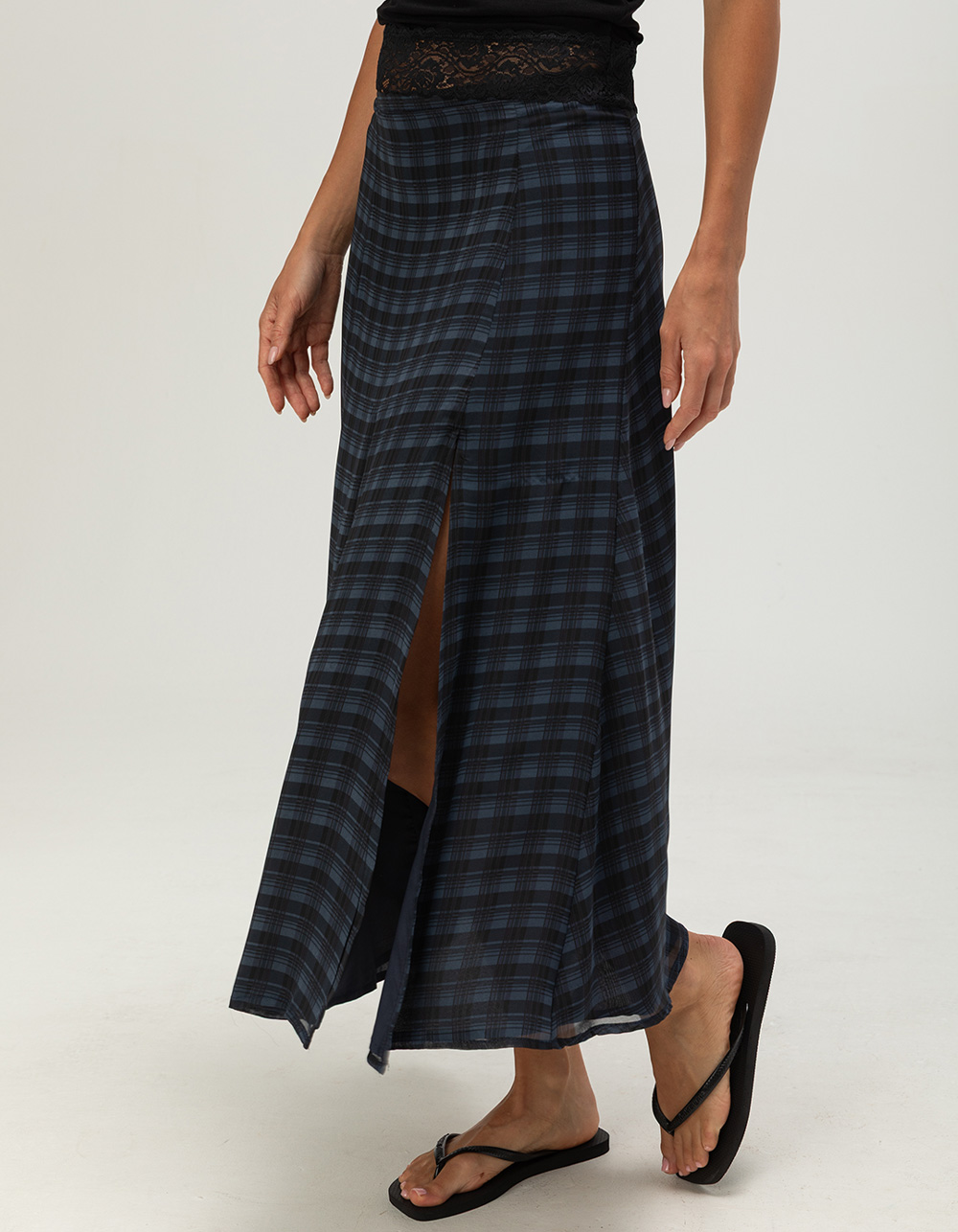 NECTAR CLOTHING Womens Midi Skirt - BLUE COMBO