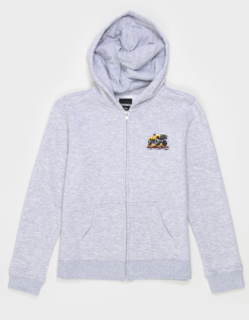 RSQ Boys Rough Rider Zip-Up Hoodie - HEATHER GRAY