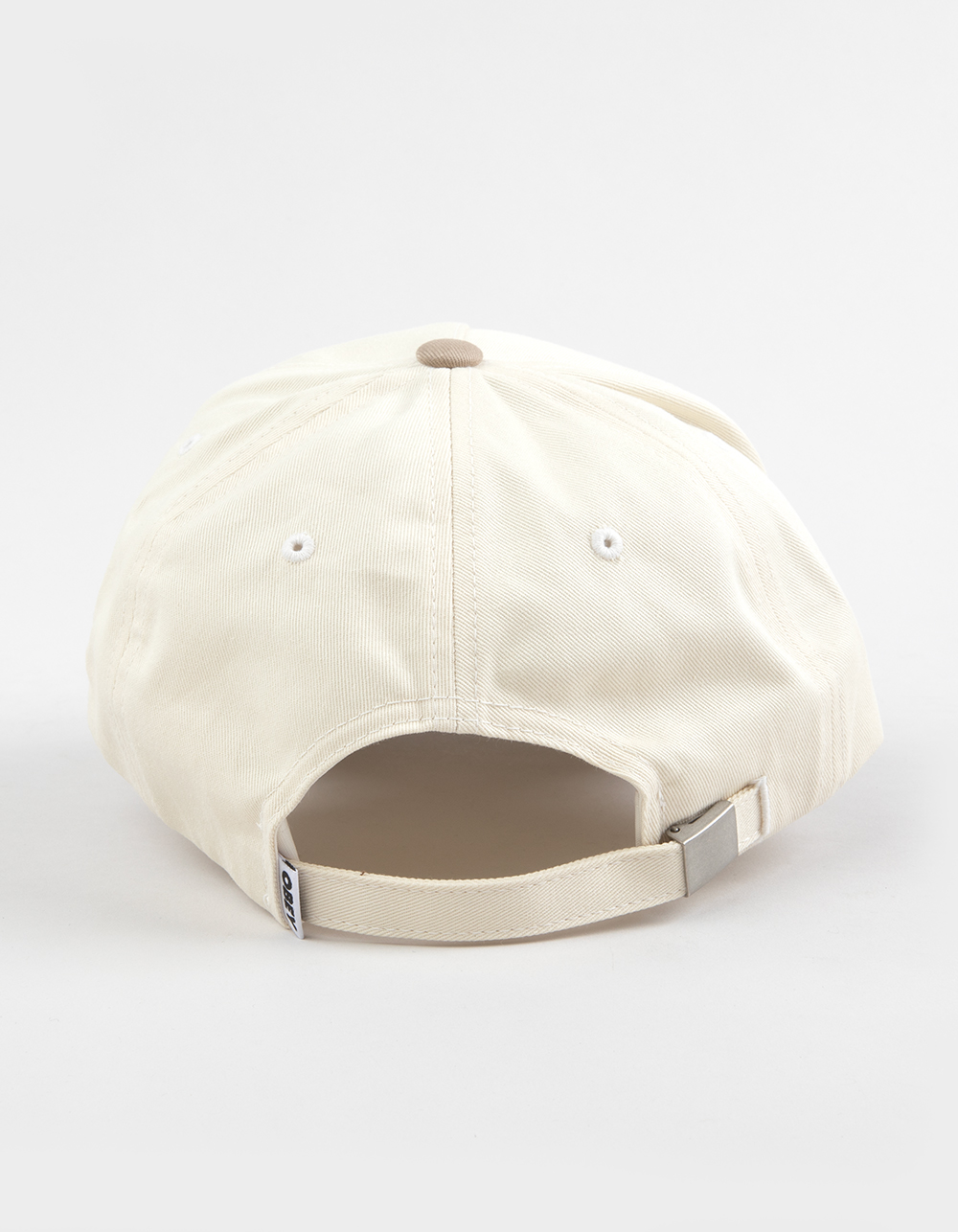 OBEY Design Studios 5 Panel Strapback Hat - Cream Combo