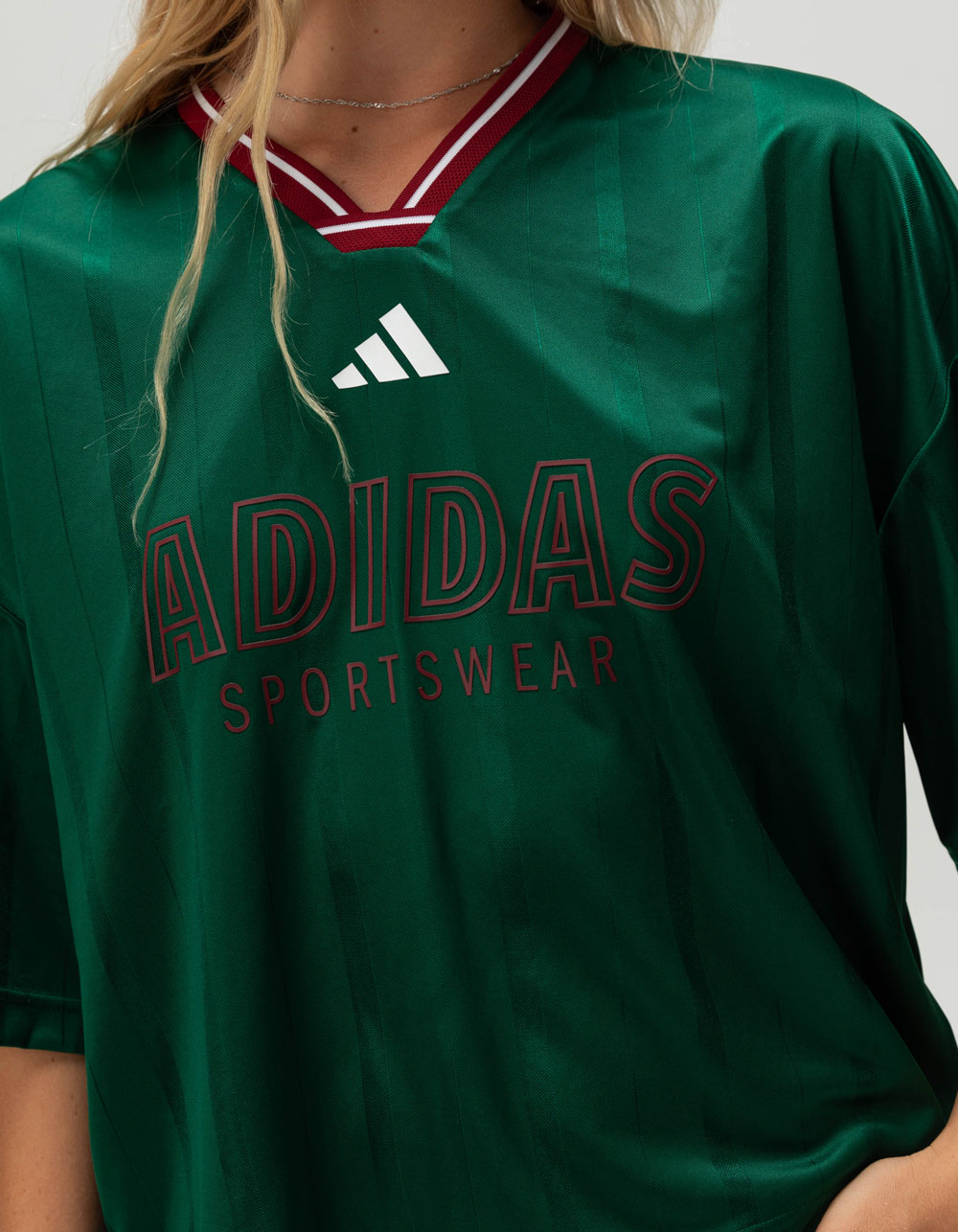 ADIDAS Tiro Nations Pack Womens Boyfriend Tee - DK GREEN