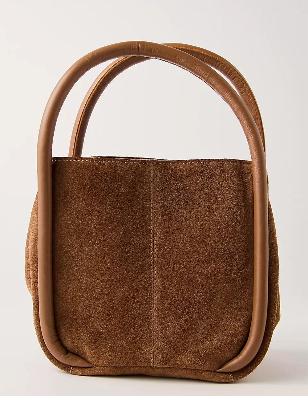 FREE PEOPLE Barlow Suede Bucket Bag - BROWN