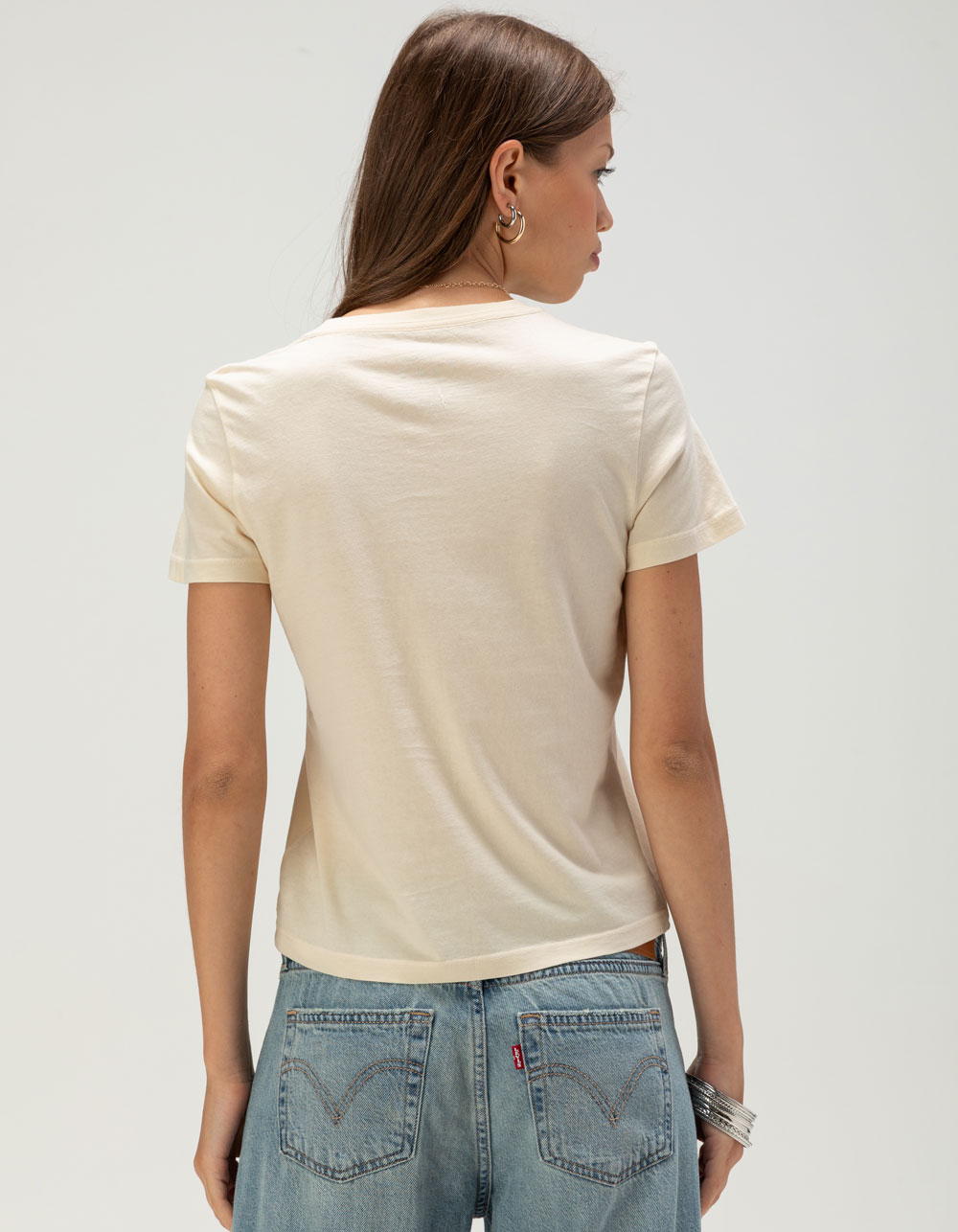BRIXTON Mid Century Womens Slim Tee - IVORY