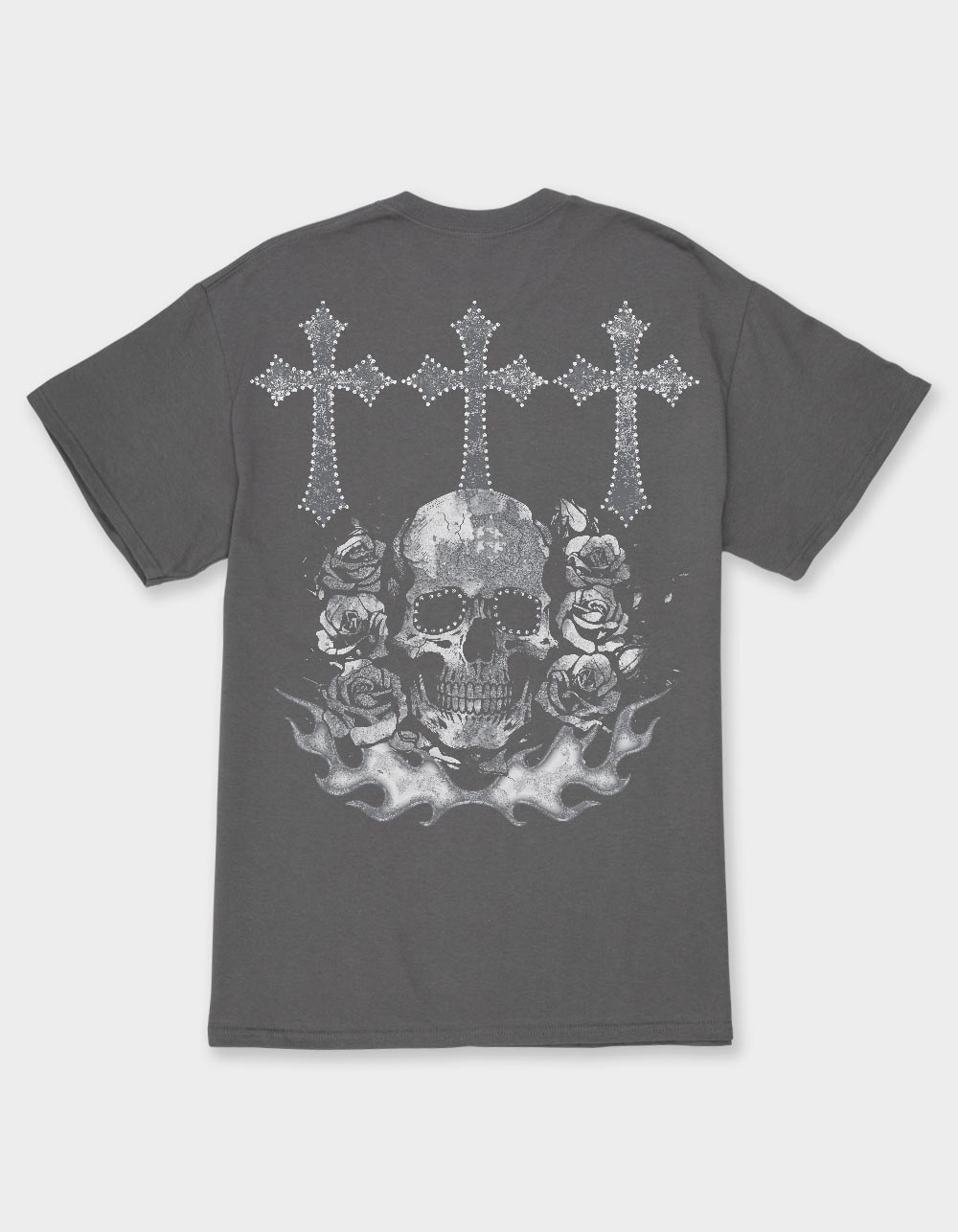 CROSS Diamond Outline Crosses Unisex Tee - CHARCOAL
