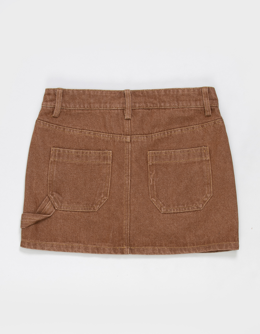 RSQ Girls Carpenter Denim Skort - BROWN