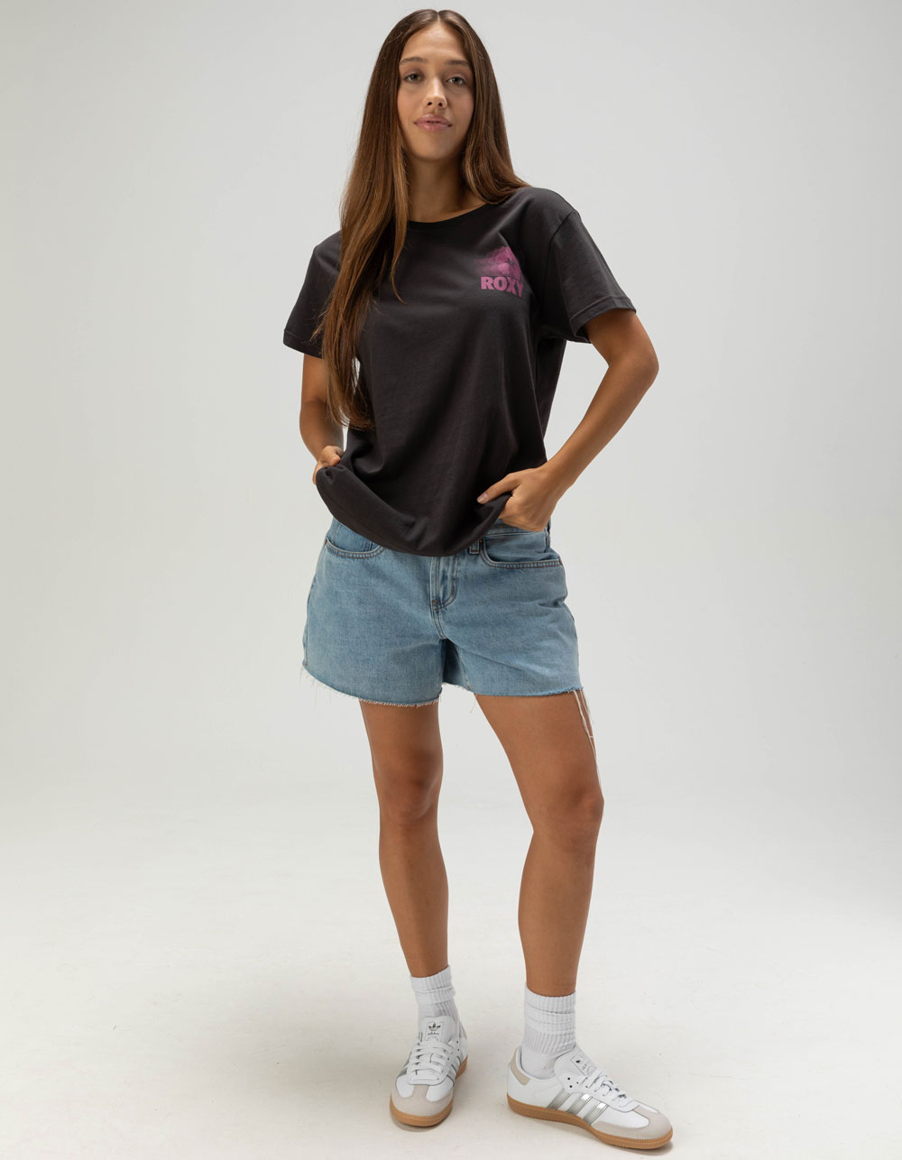 ROXY Surf Team Womens Boyfriend Tee - BLACK