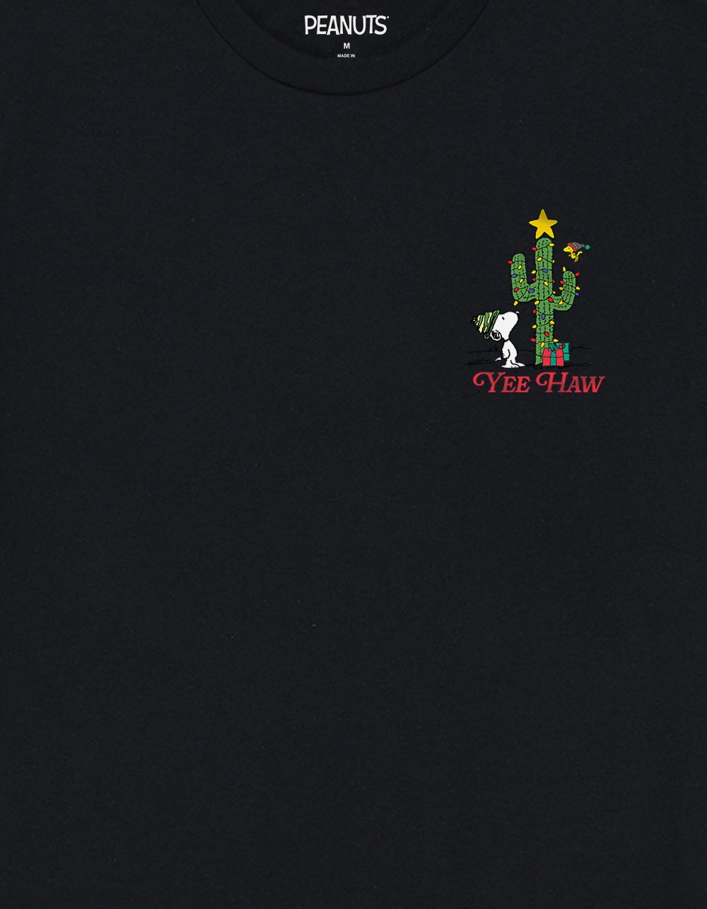 PEANUTS Yee Haw Holiday Unisex Tee - BLACK