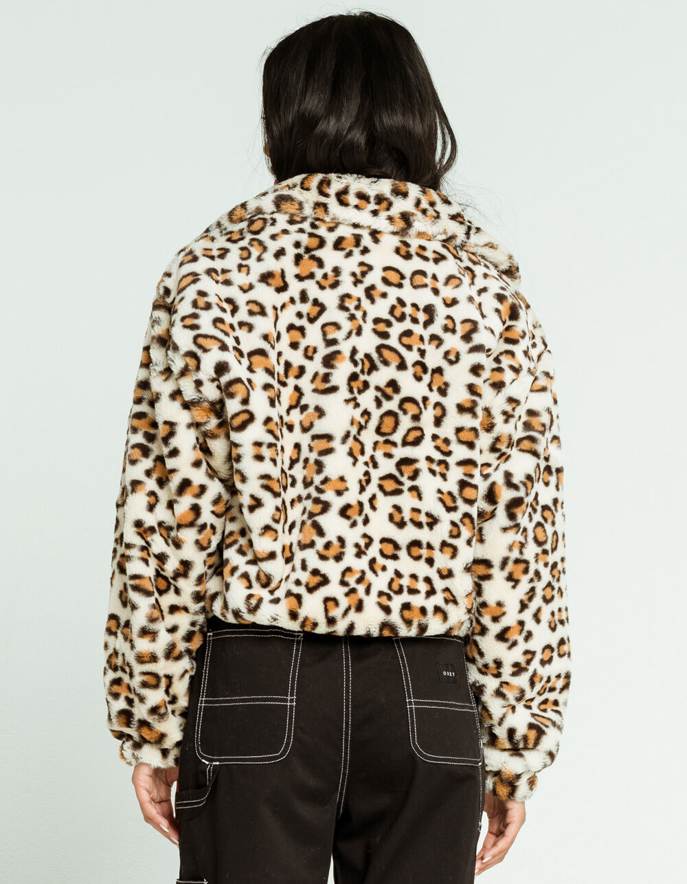 KNOW ONE CARES Leopard Faux Fur Womens 