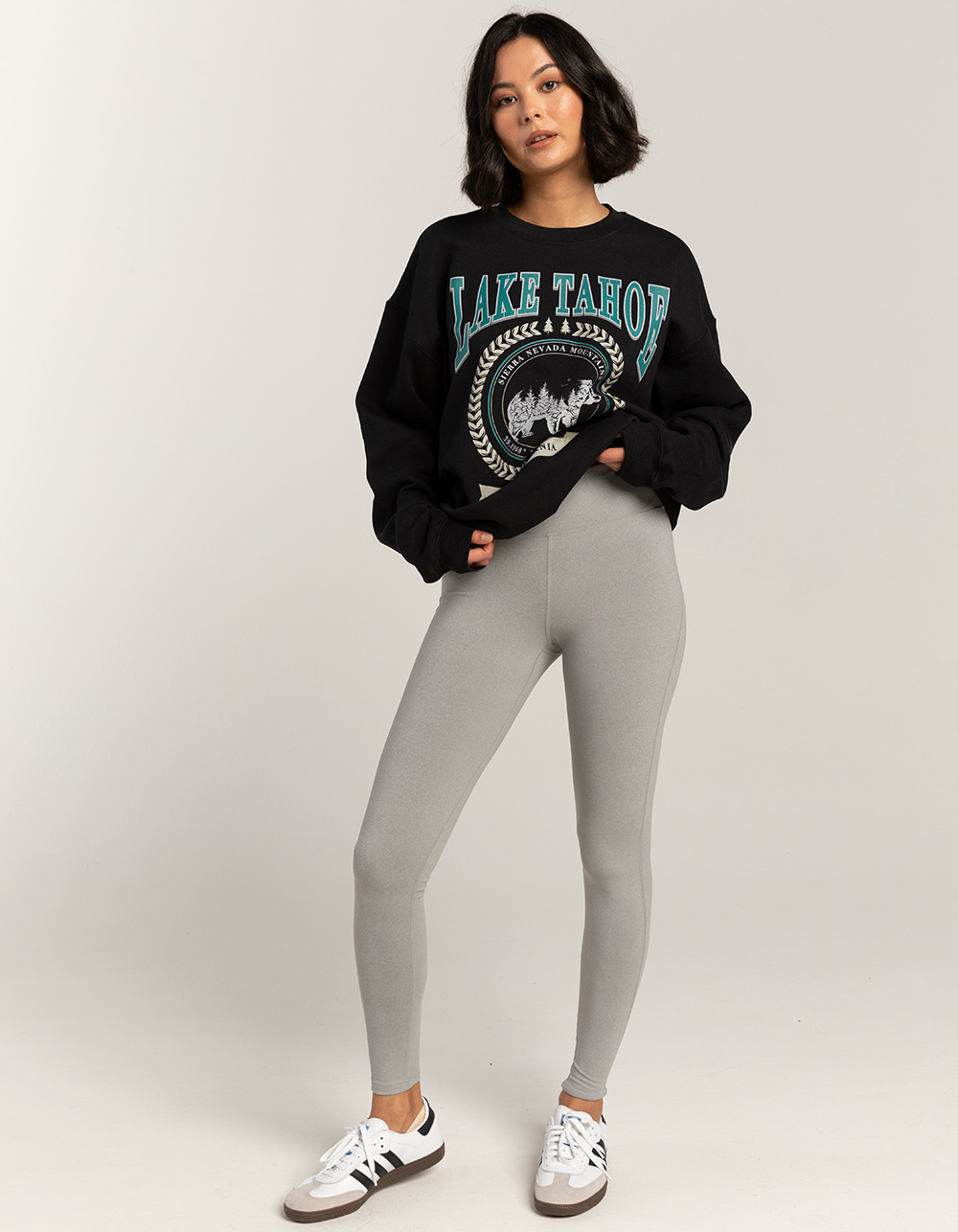 TILLYS Nylon Womens Leggings - HEATHER GRAY
