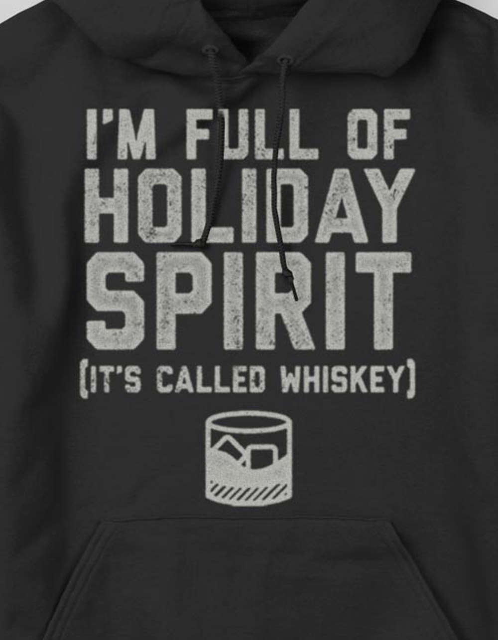 Holiday Full Of Spirit Unisex Ugly Hoodie - BLACK