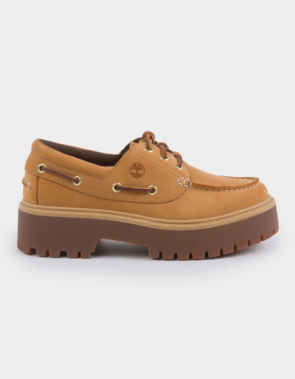 TIMBERLAND Stone Street Womens Platform Boat Shoes - WHEAT