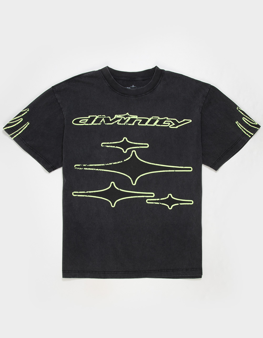 ALPHA COLLECTIVE Divinity Mens Boxy Tee - WASHED BLACK