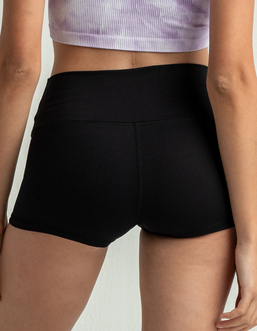 RSQ Nylon Womens Shorty Shorts BLACK Tillys