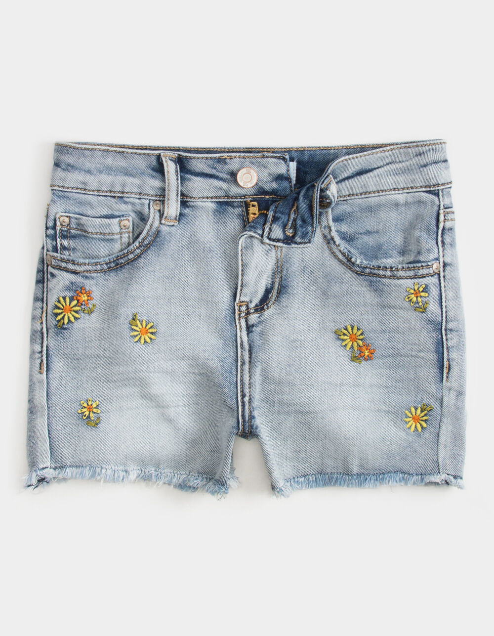 RSQ Floral Embroidery Girls Denim Shorts - MEDIUM WASH | Tillys