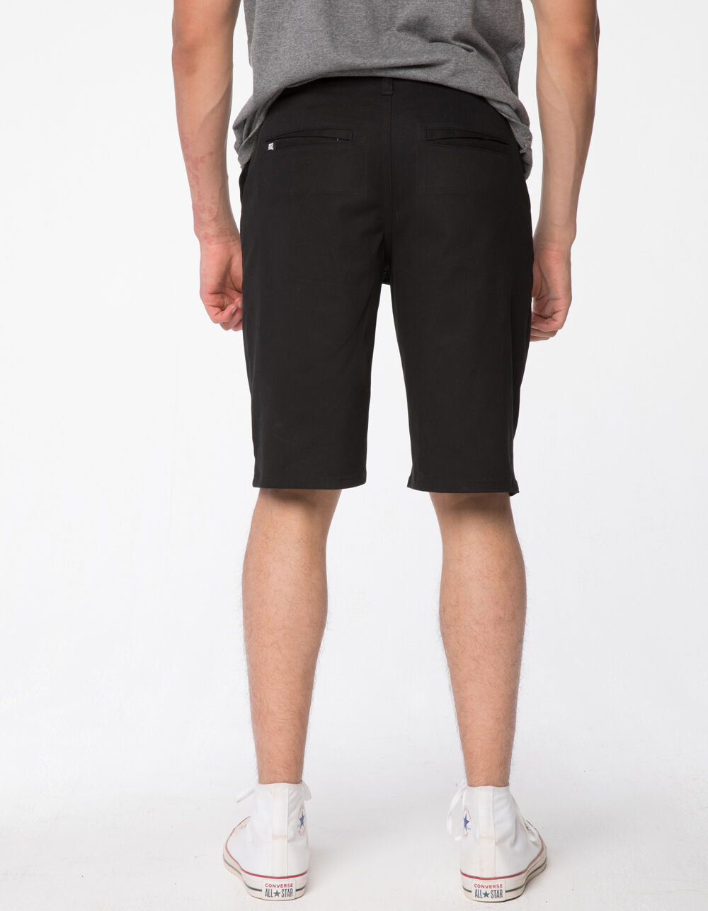 RSQ Longer Mens Black Chino Shorts BLACK Tillys