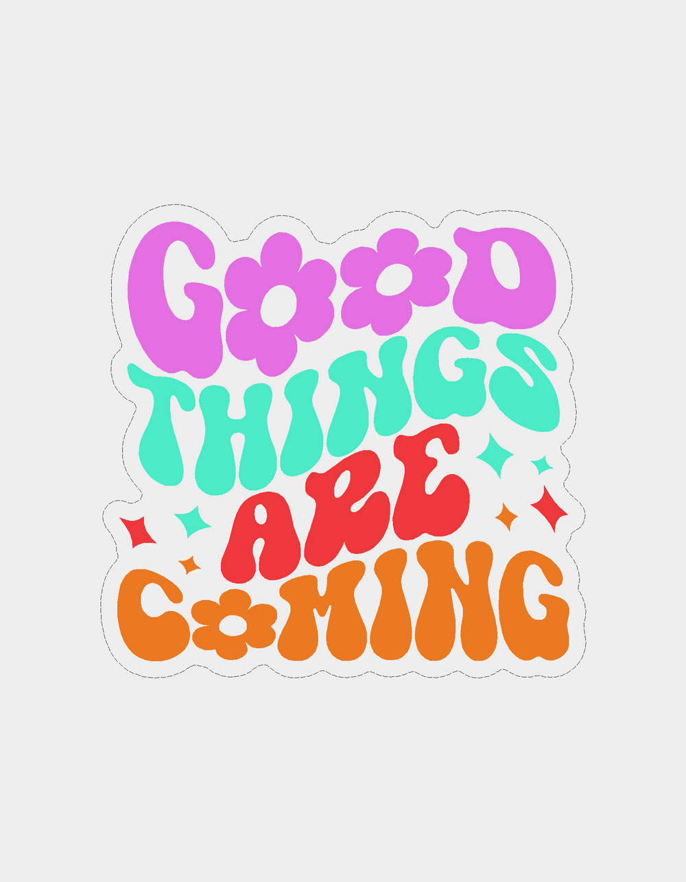 STICKER CABANA Good Things Are Coming Sticker MULTI Tillys