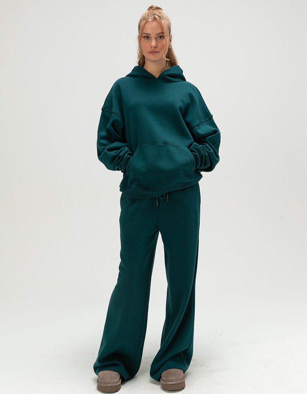 TILLYS Kanga Pocket Womens Hoodie - DK GREEN