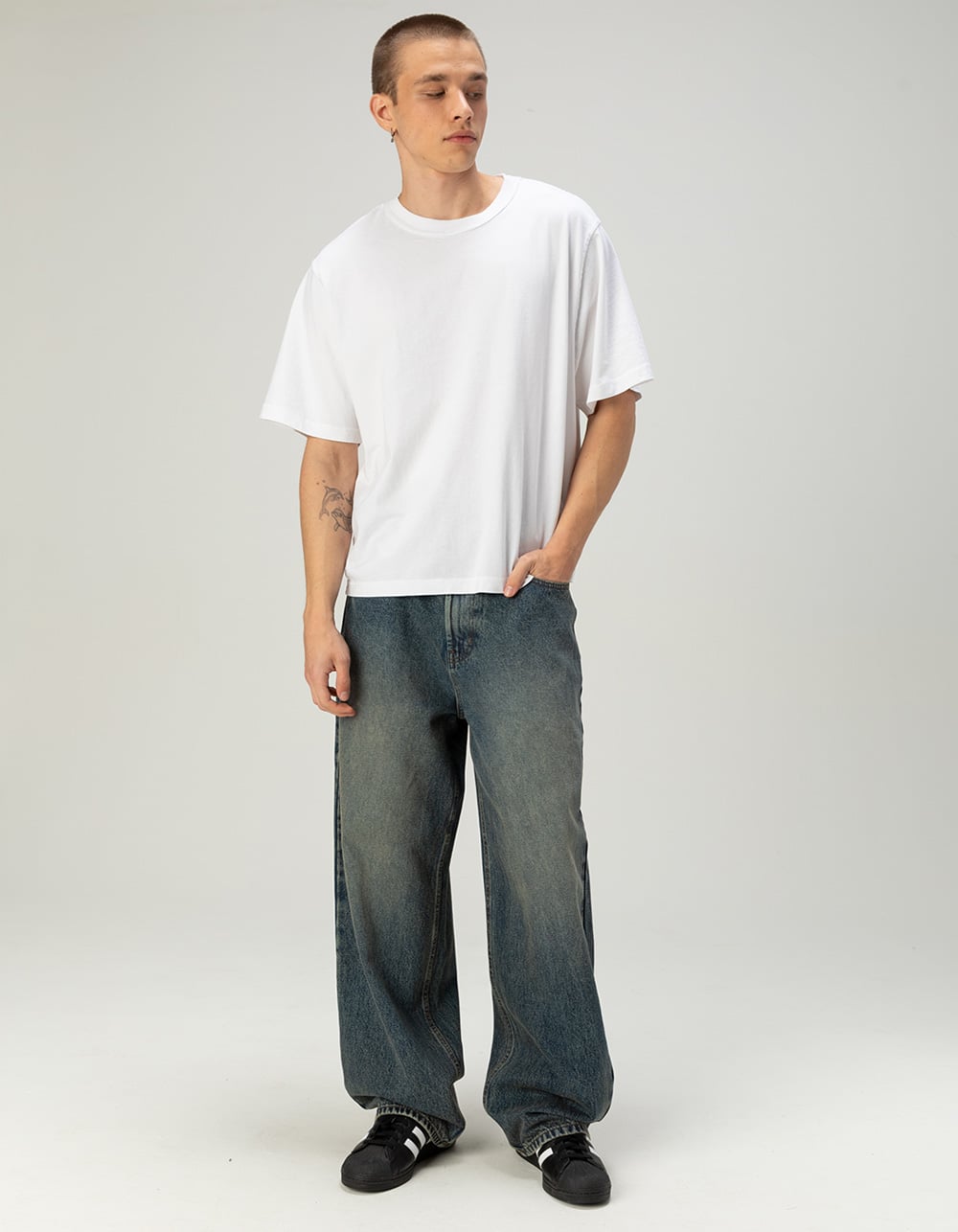 RSQ Mens Extra Baggy Jeans - DARK DIRTY DENIM