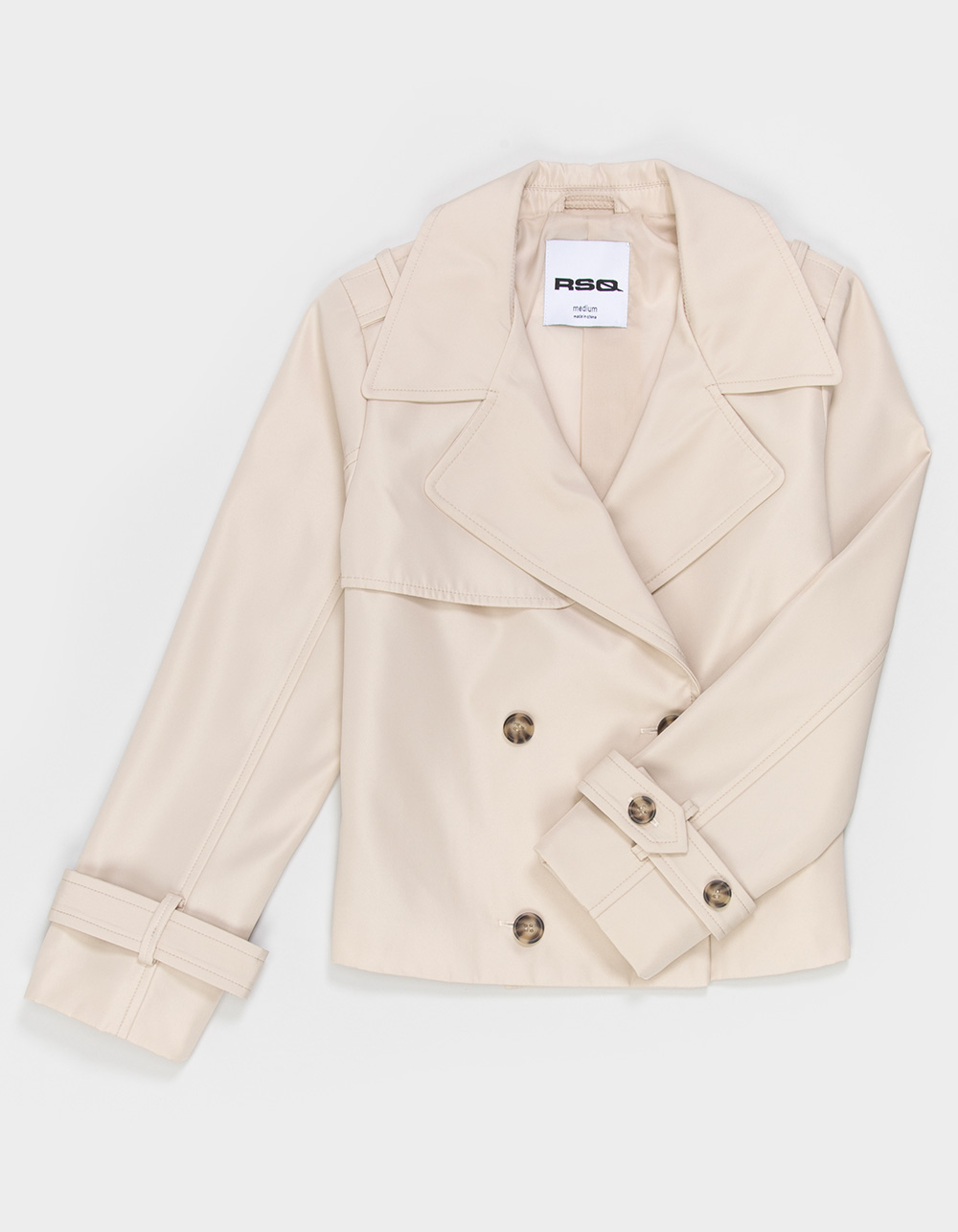 RSQ Girls Cropped Jacket - ECRU