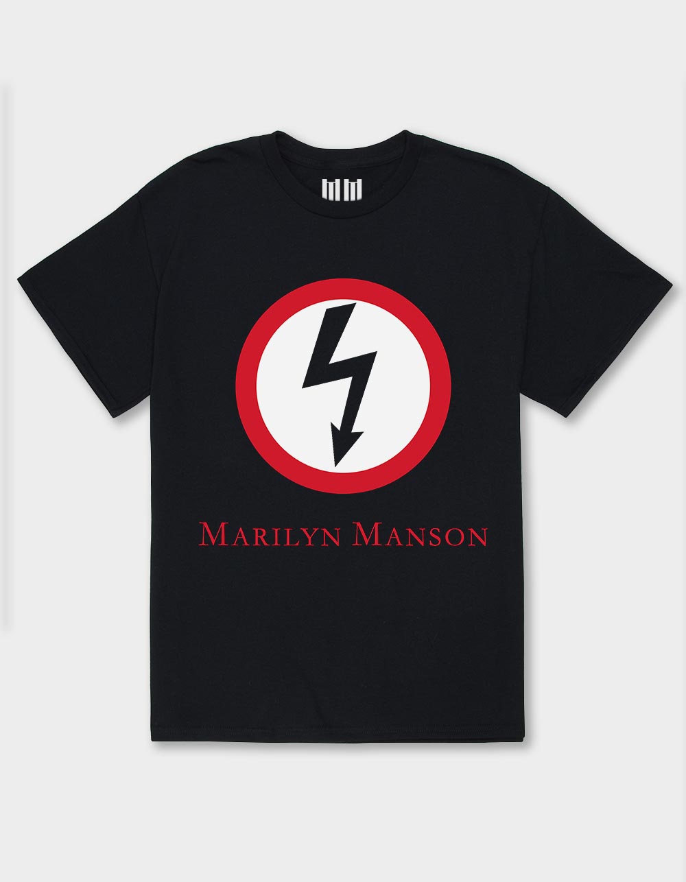 MARILYN MANSON Shock Logo Unisex Tee - BLACK