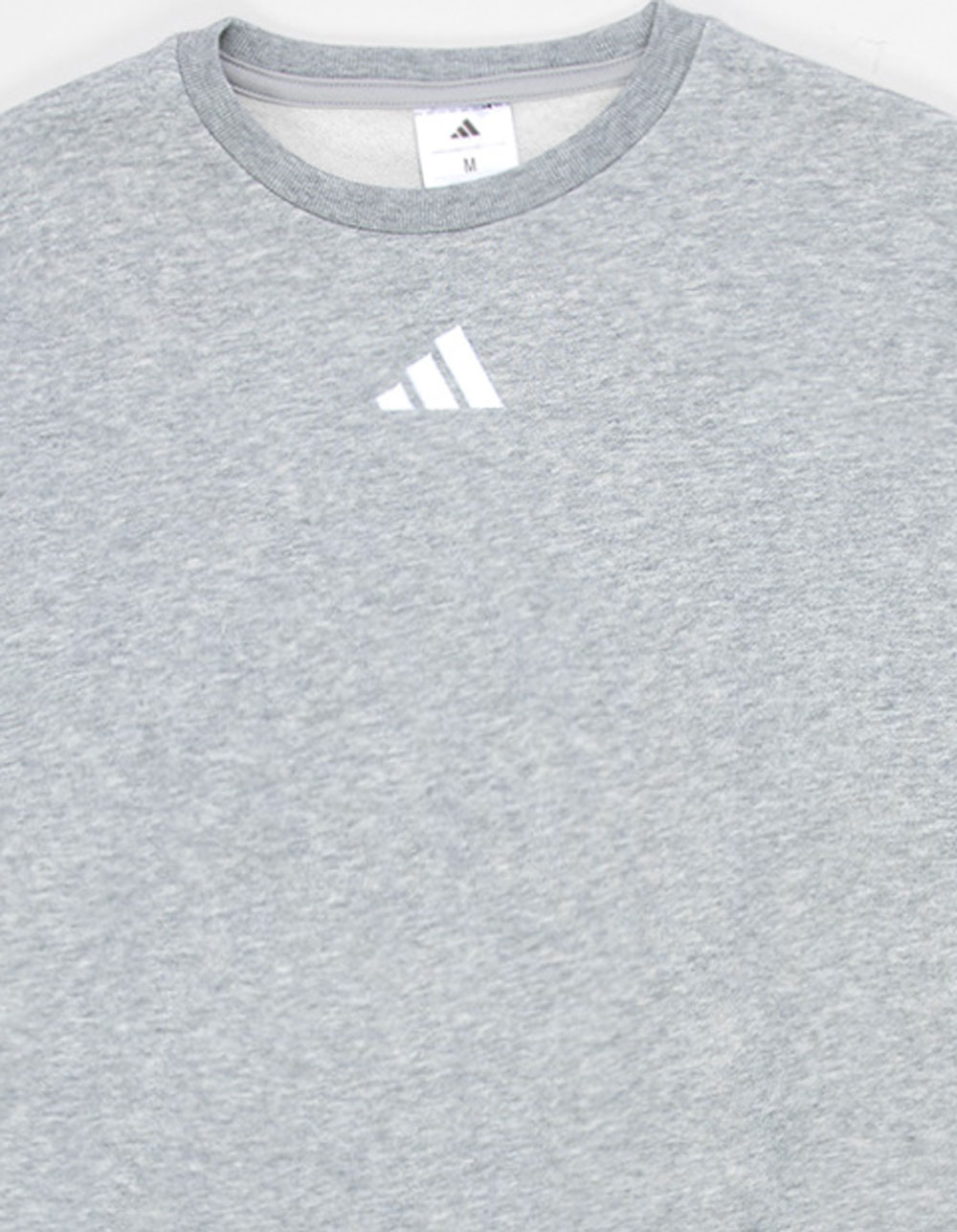 ADIDAS 3 Stripes Girls Crewneck Sweatshirt - HEATHER GRAY