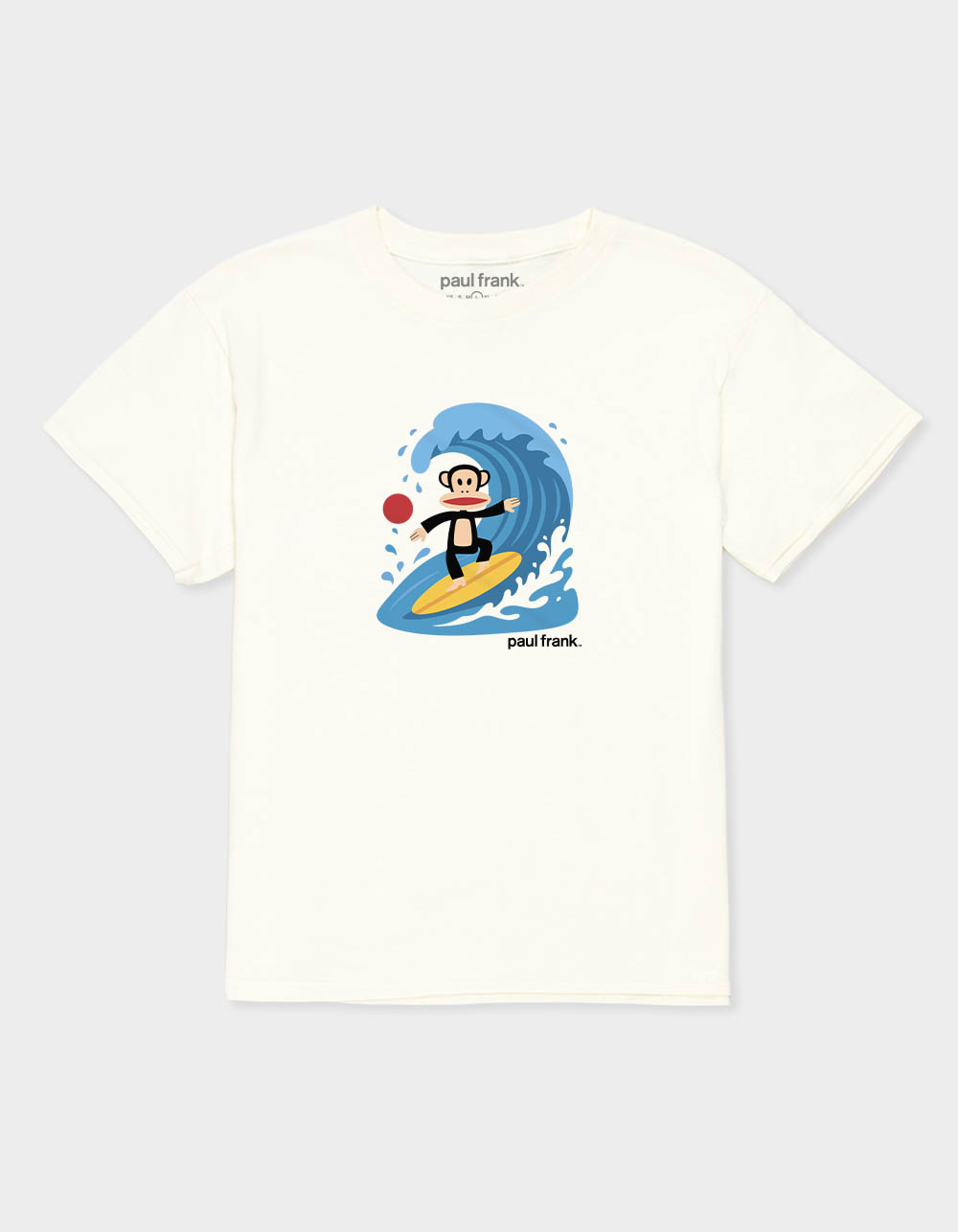 PAUL FRANK Surf Wave Unisex Kids Tee - OFF WHITE