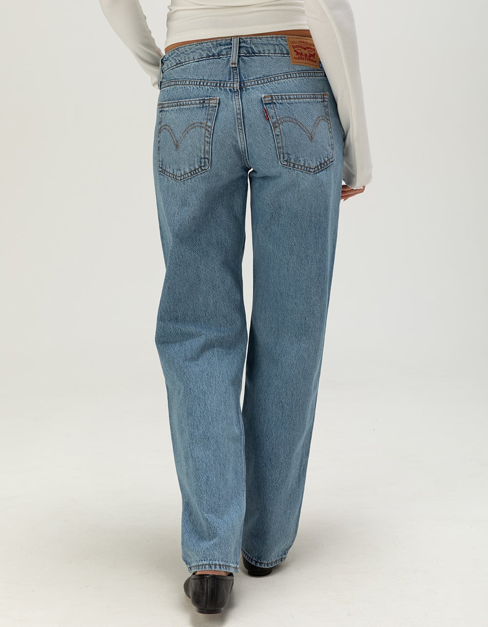 LEVI'S Superlow Straight Womens Jeans - Let Love MED BLAST
