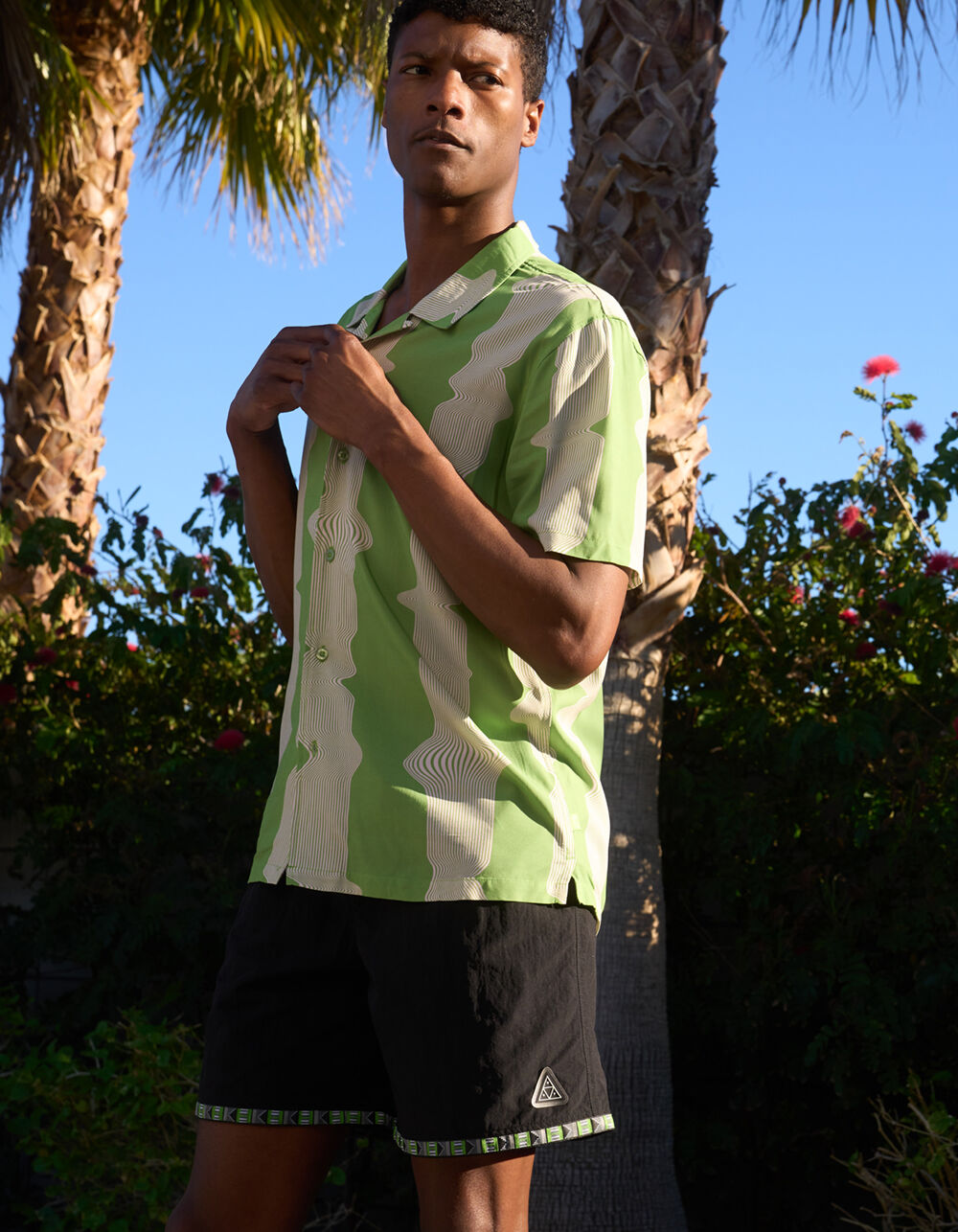 HUF Teton Mens Belted Tech Shorts 