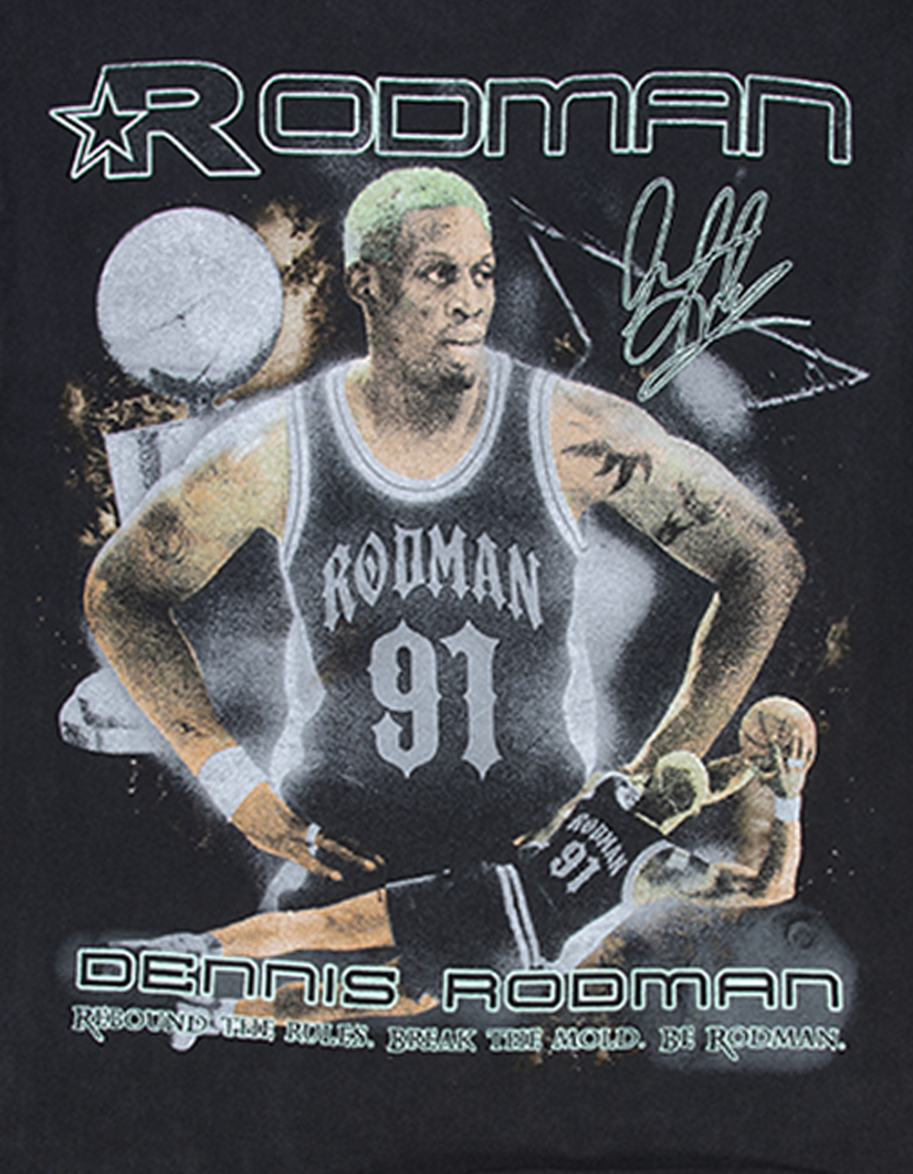 RODMAN BRAND Break Mens Crop Boxy Tee - WASHED BLACK