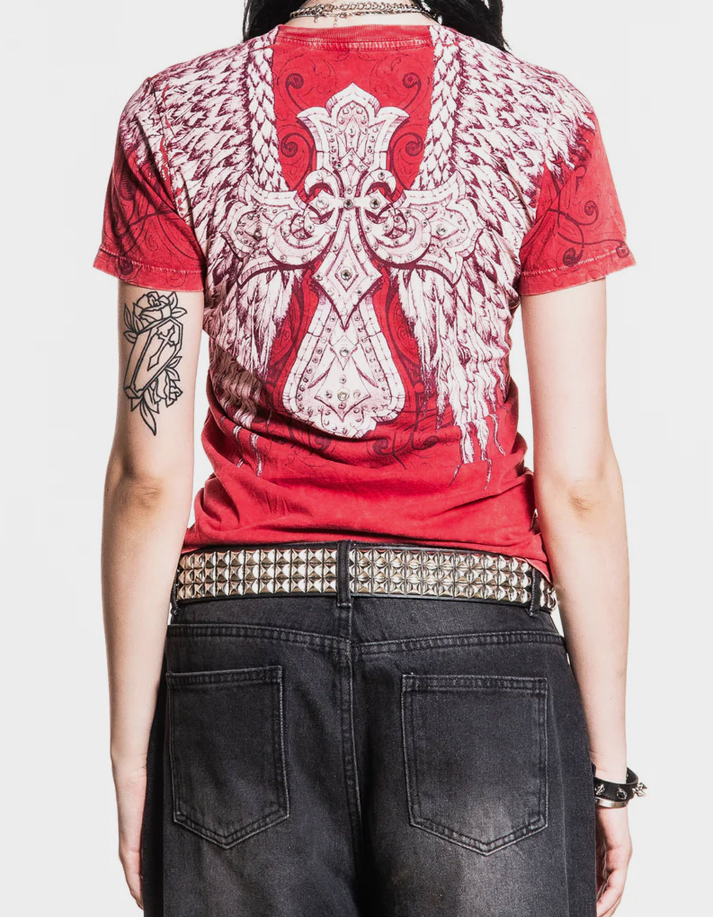 AFFLICTION Kingdom Womens Tee - RED